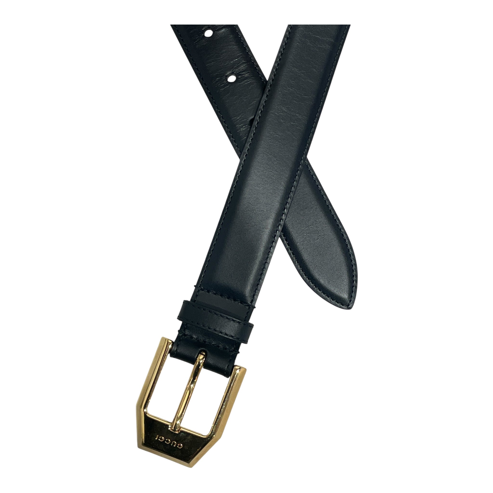 GUCCI/Belt/Leather/BLK/L's/Block Buckle Belt view 2