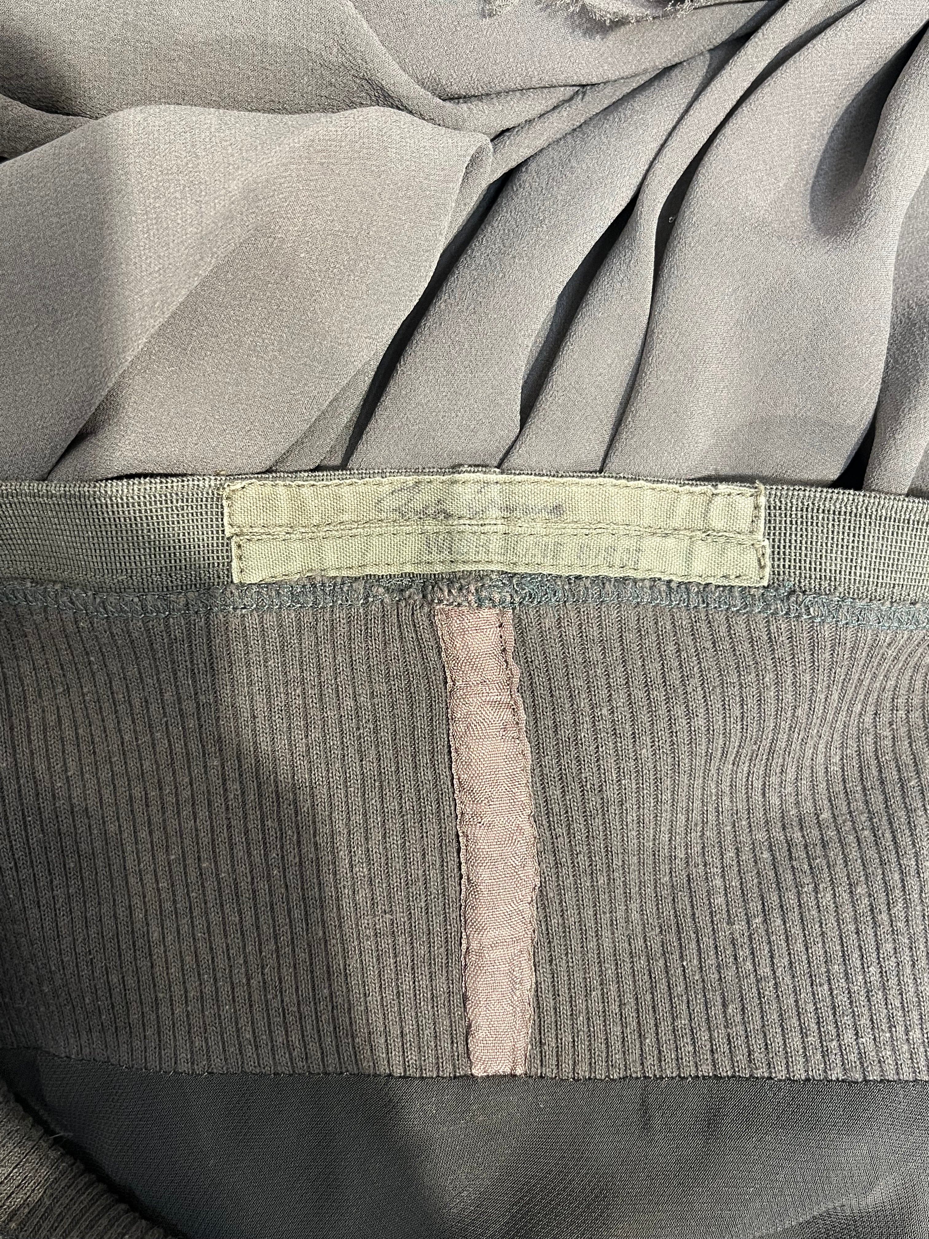 Rick Owens/Long Skirt/6/Silk/GRY/Maxi Length/WISHBONE SKIRT view 3