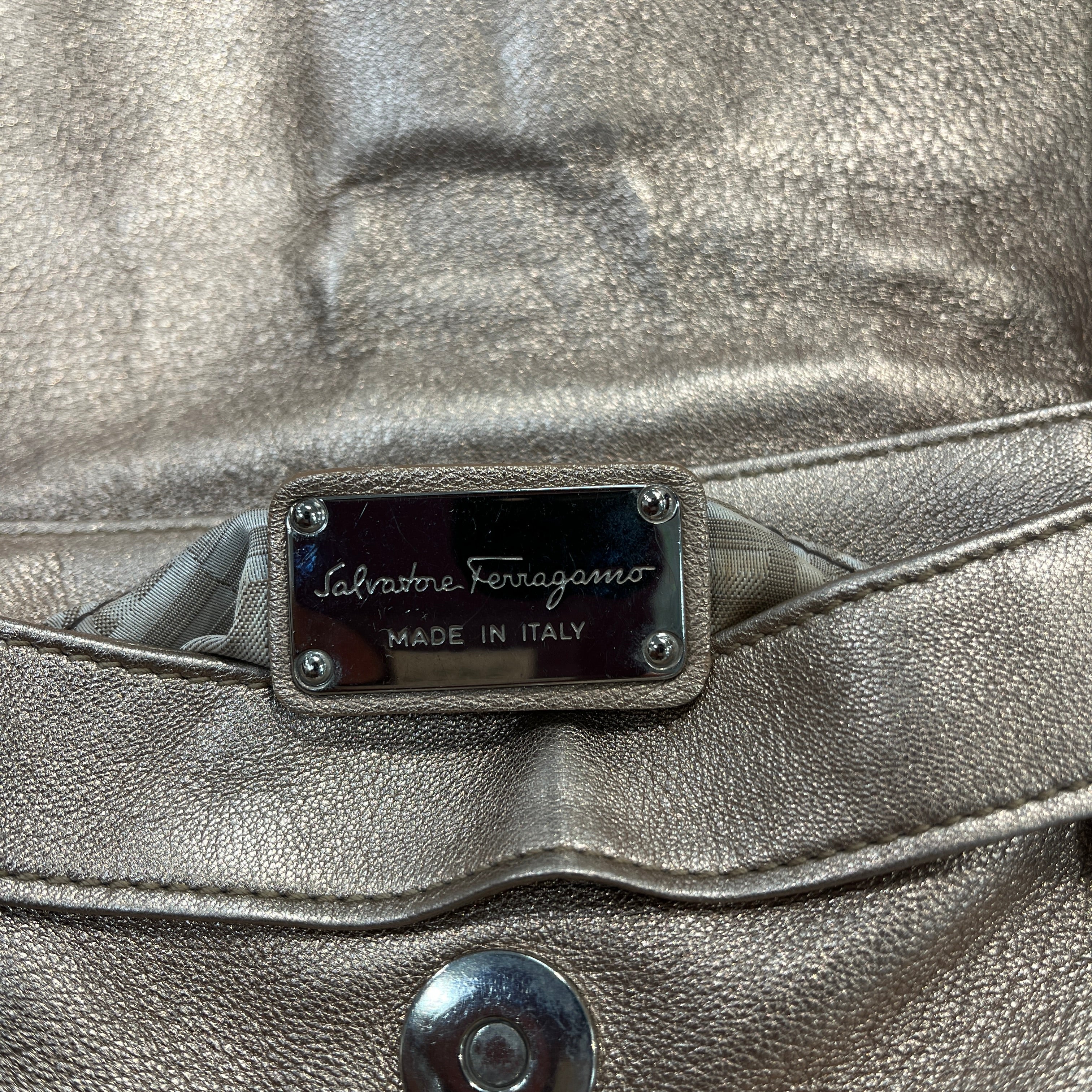 Salvatore Ferragamo/Bag/Leather/GLD/Shoulder Bag w Bead Chain view 6