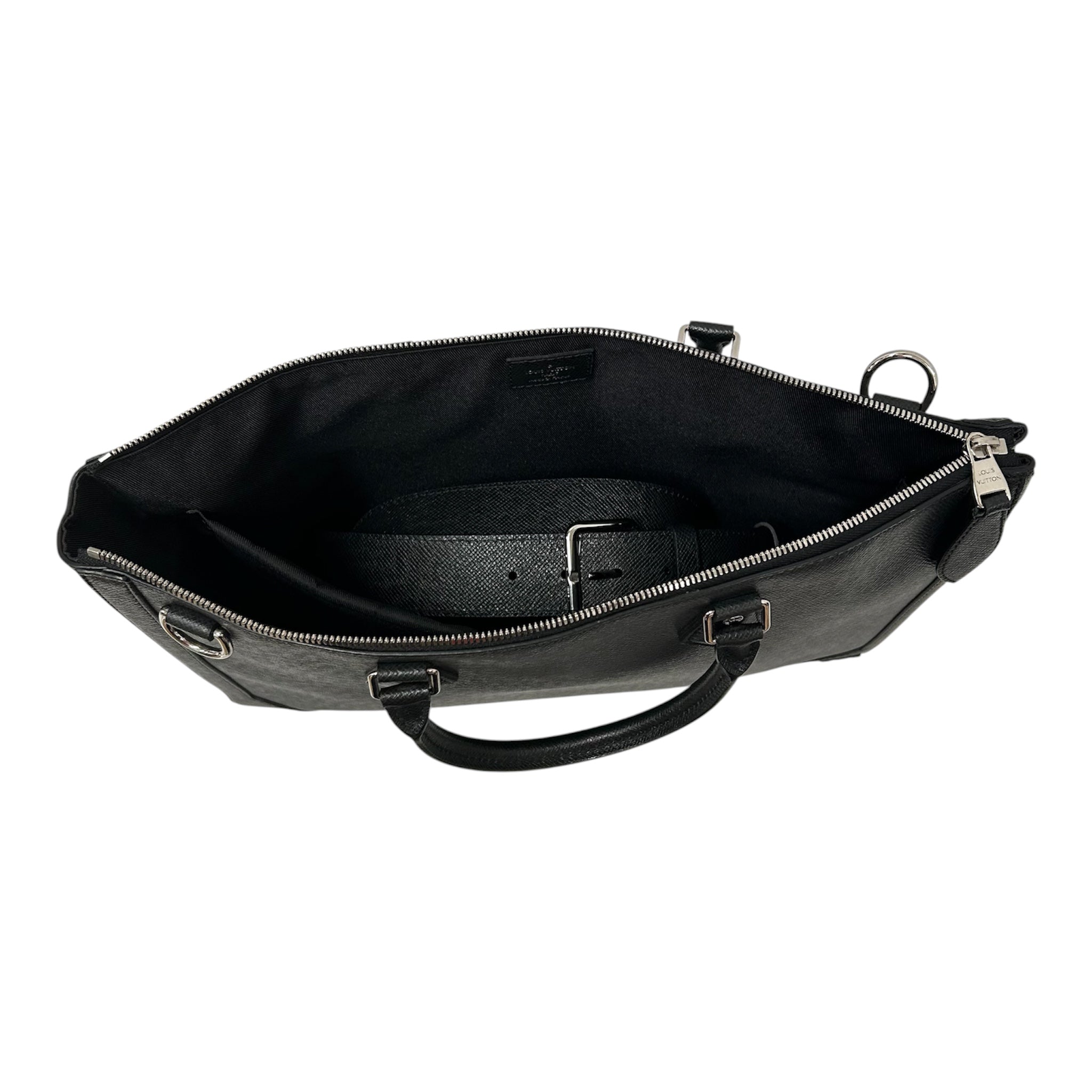 LOUIS VUITTON/Bag/Leather/BLK/SLIM BREIFCASE view 4