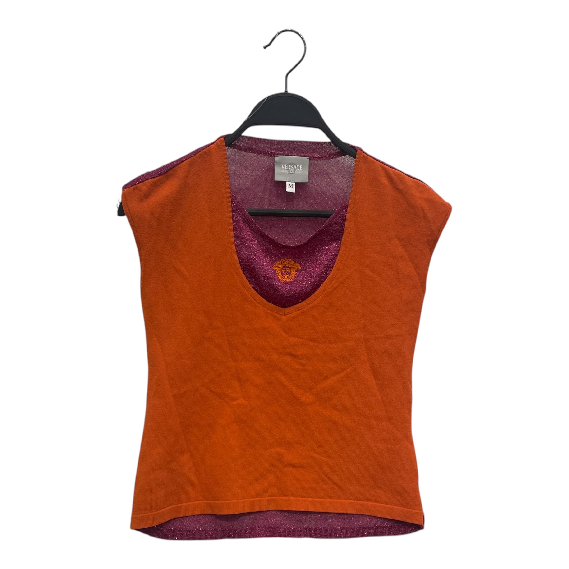 VERSACE/Vintage/T-Shirt/M/Rayon/ORN/SPARKLY PINK BACK PANEL view 1