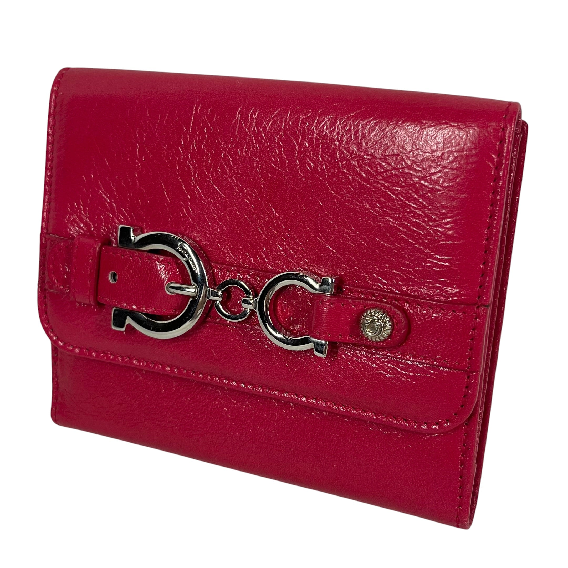 Salvatore Ferragamo/Bifold Wallet/Leather/PNK/Buckle Folding Wallet view 1