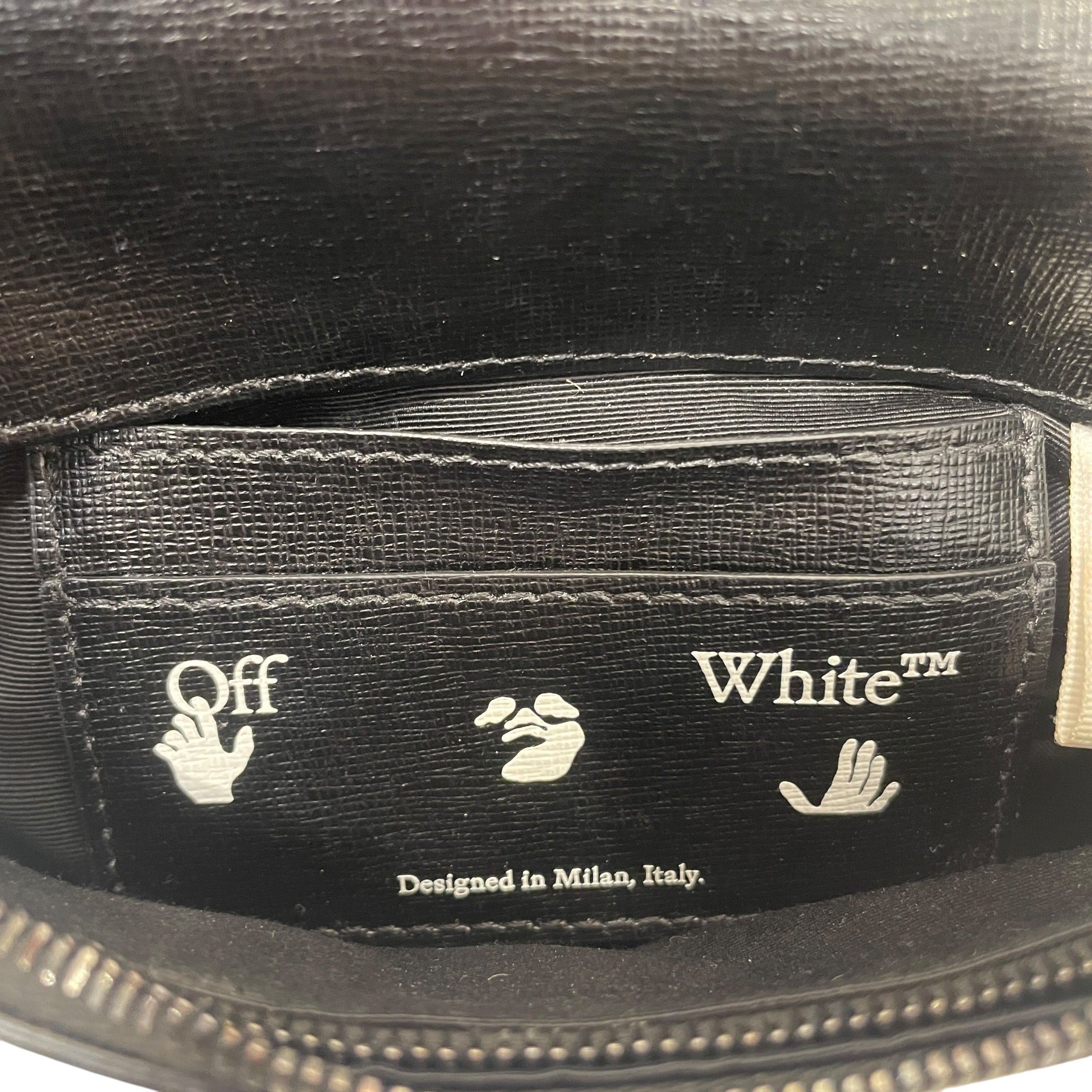 OFF-WHITE/Cross Body Bag/Leather/BLK/BINDER CLIP/PINK STRAP view 3