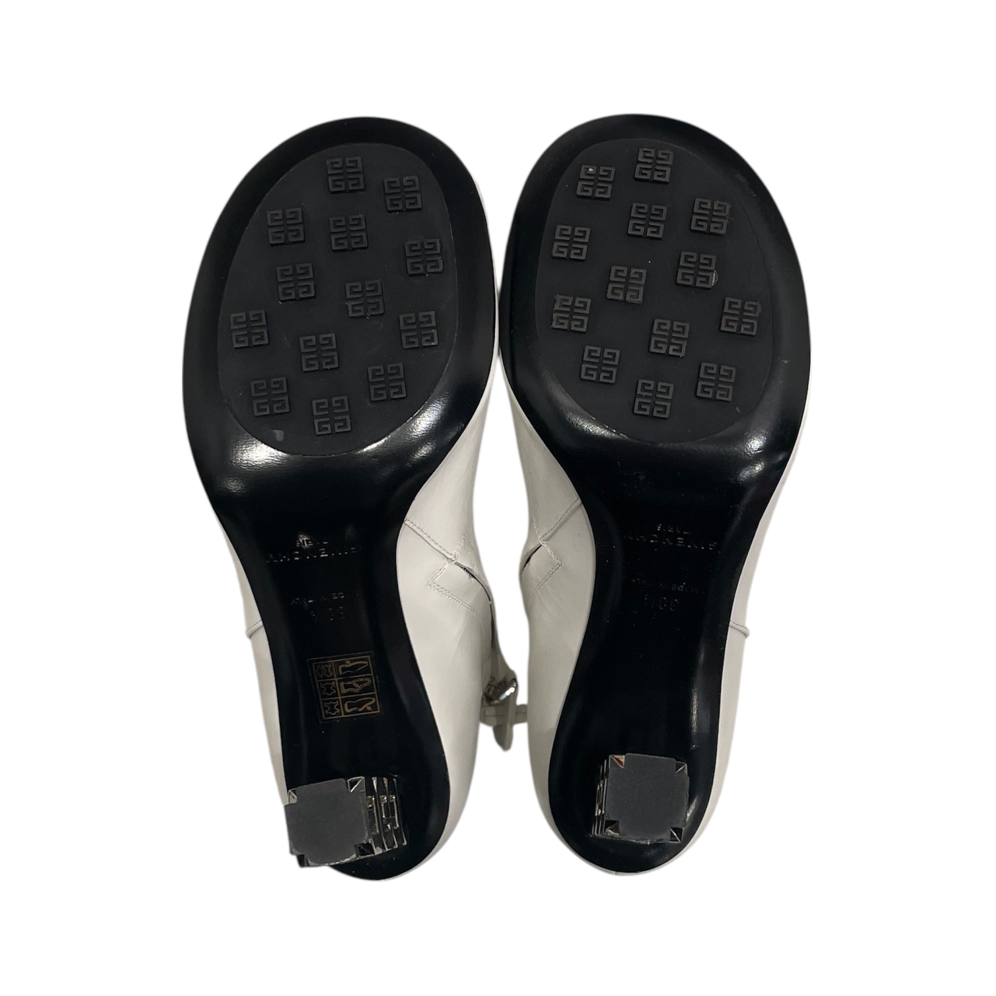 GIVENCHY/Ankle Boots/EU 38.5/Leather/WHT/SILVER 'G' HEEL view 4