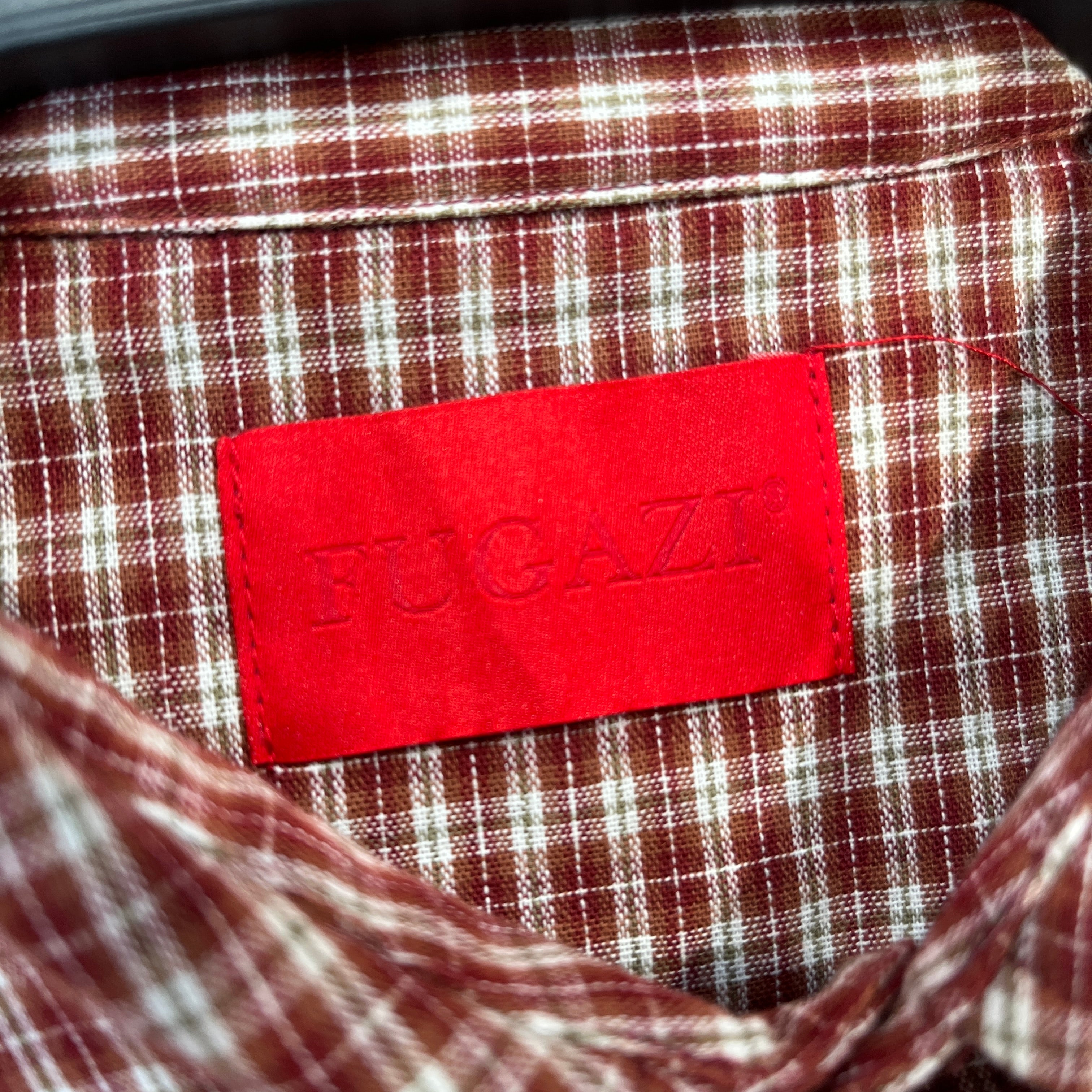 FUGAZI/Shirt/M/Cotton/BRD/Gingham Check/FUGAZI SPELL OUT BUTTONS view 3