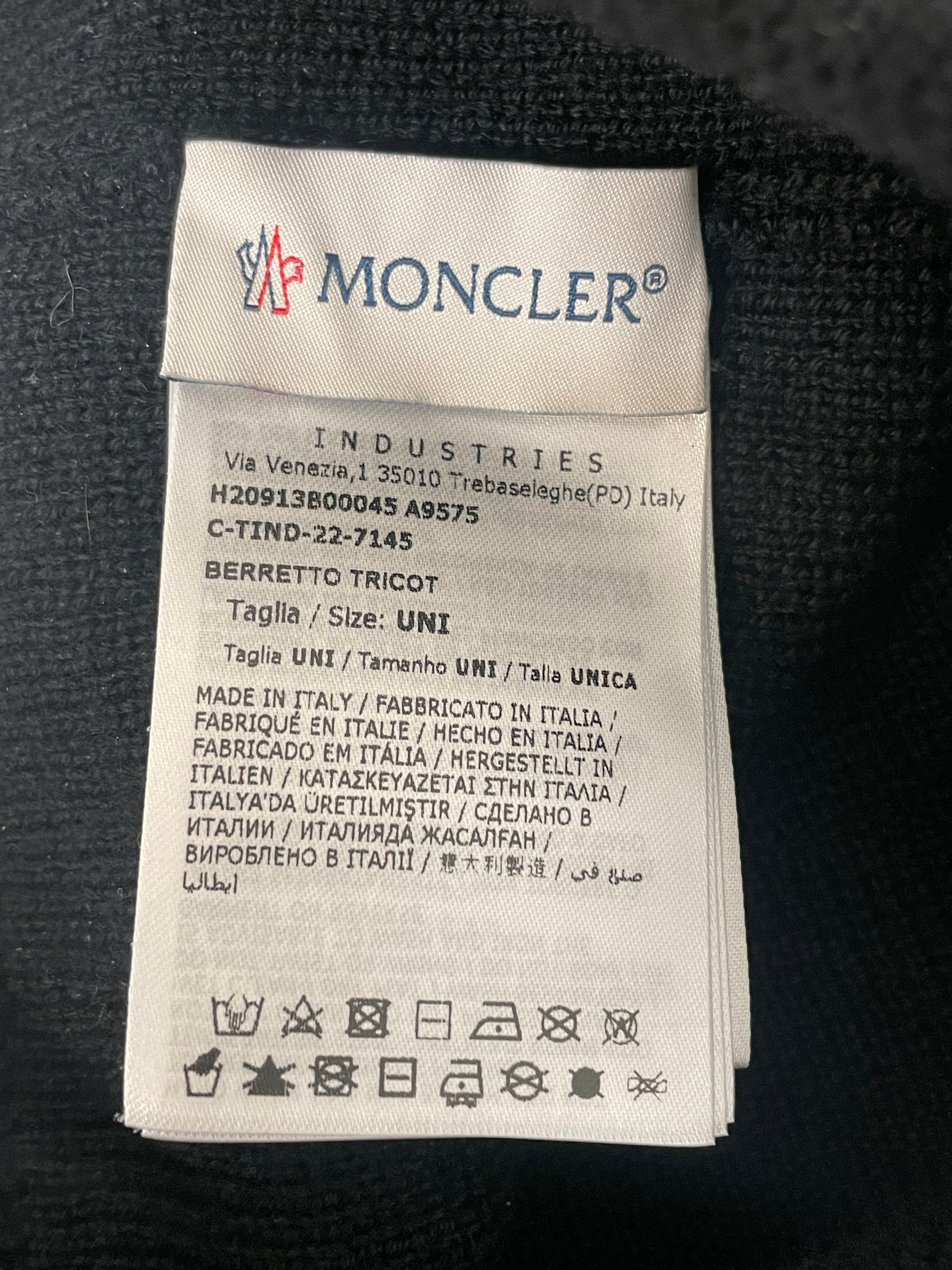 MONCLER/Beanie/Stripe/Cotton/BLK/M's/racing stripe view 3