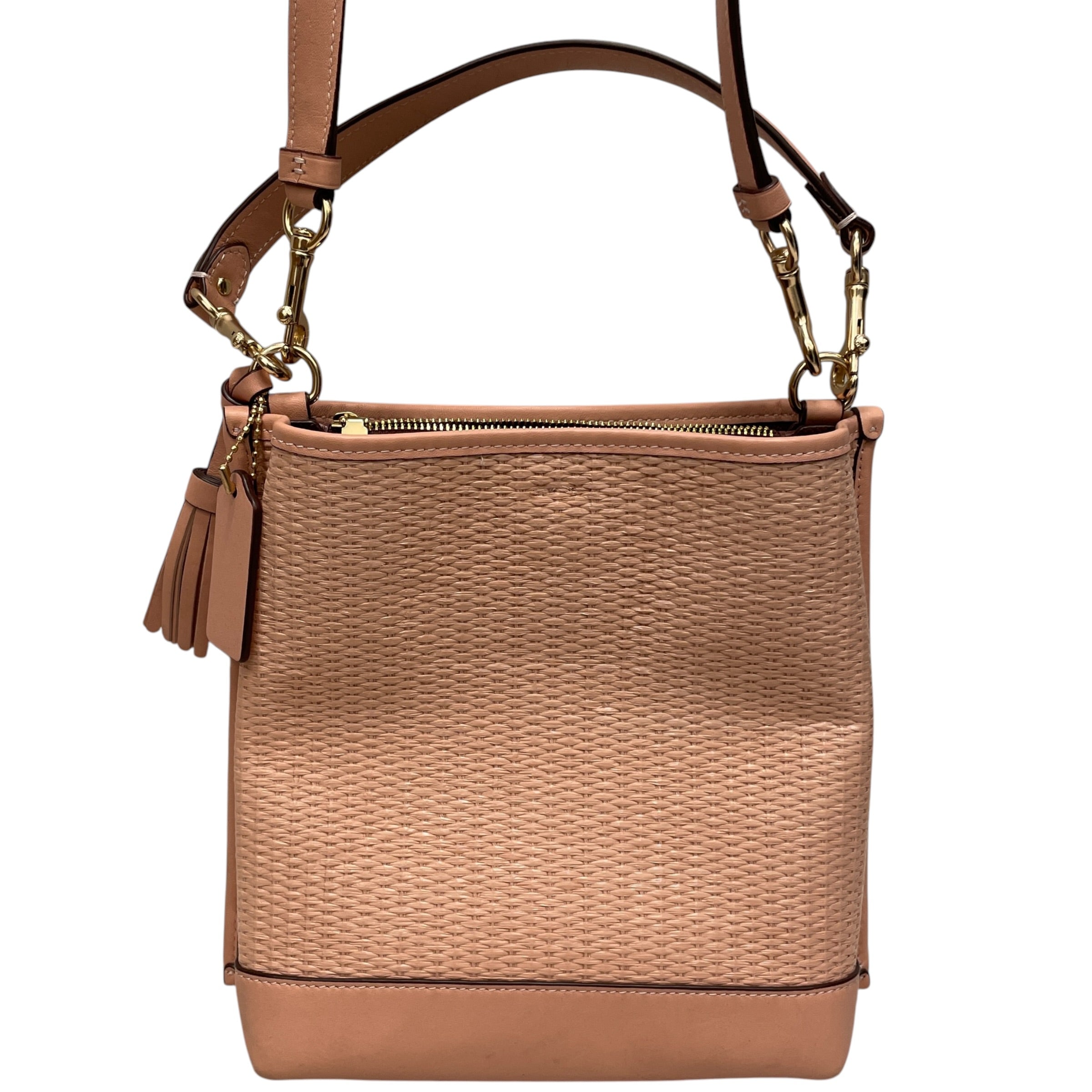 COACH/Cross Body Bag/Leather/PNK/MOLLY BUCKET BAG WOVEN view 2