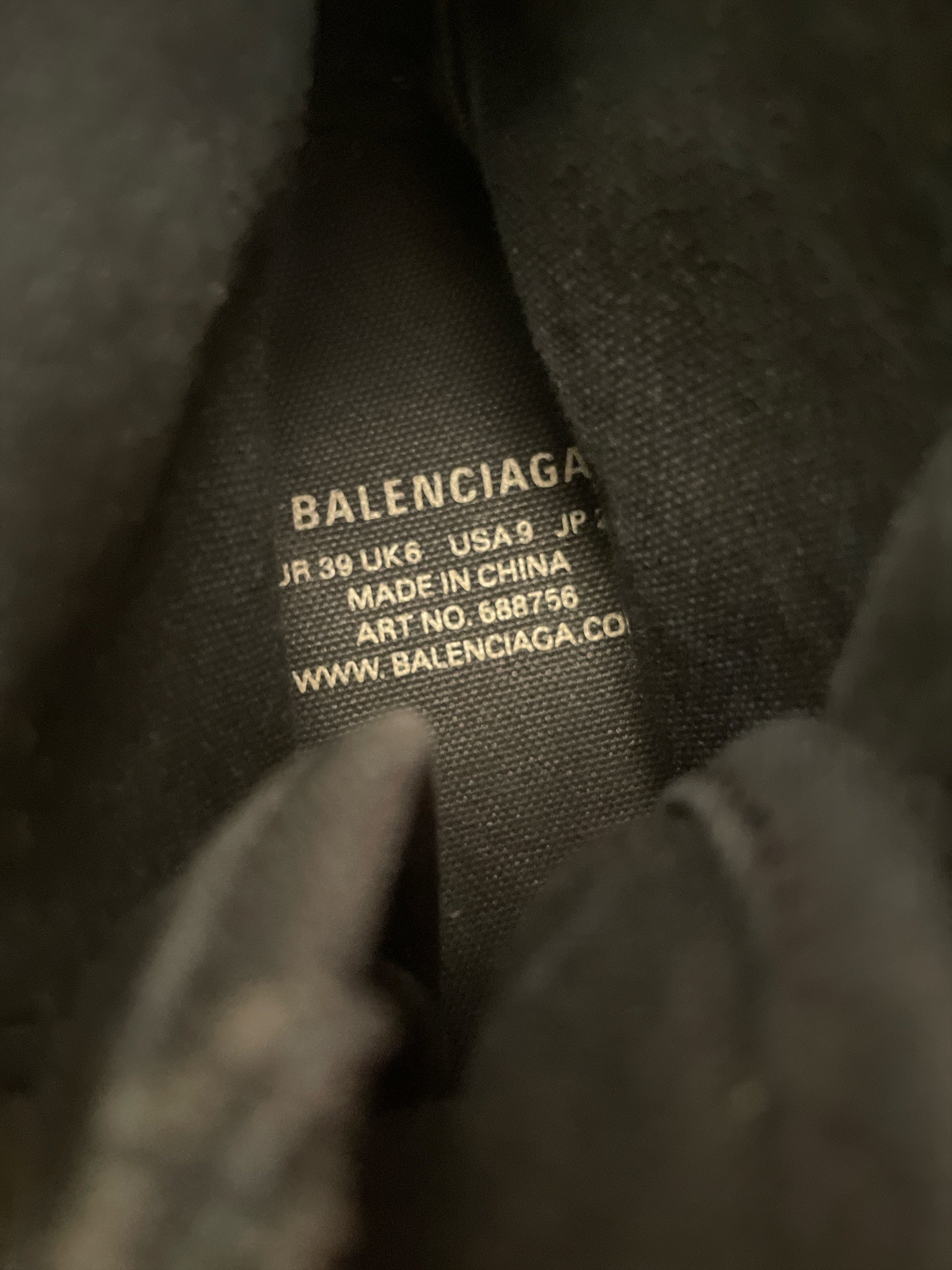 BALENCIAGA/Hi-Sneakers/EU 39/Graphic/BLK/GRAFFITI DESTROYEDDIRTY EFFECT view 3