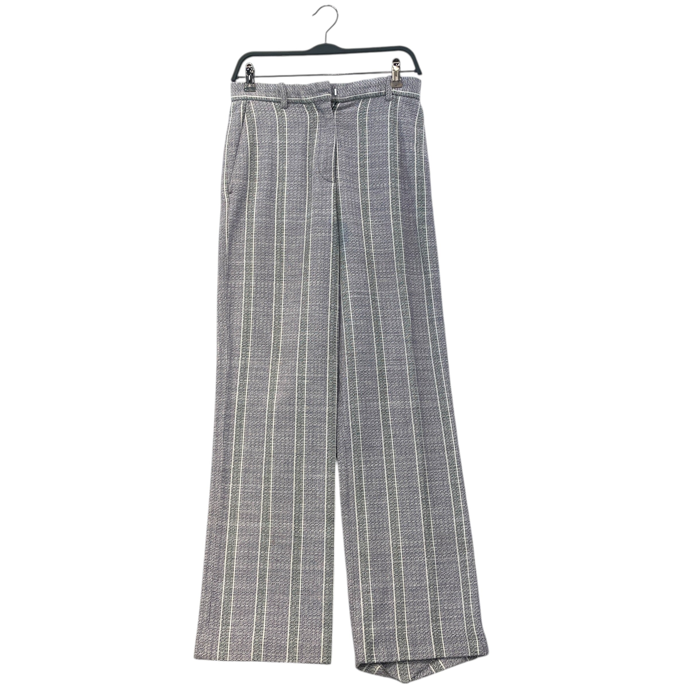 Acne Studios/Wide Leg Pants/34/Stripe/Cotton/PPL/acne blk/purp stripe view 1