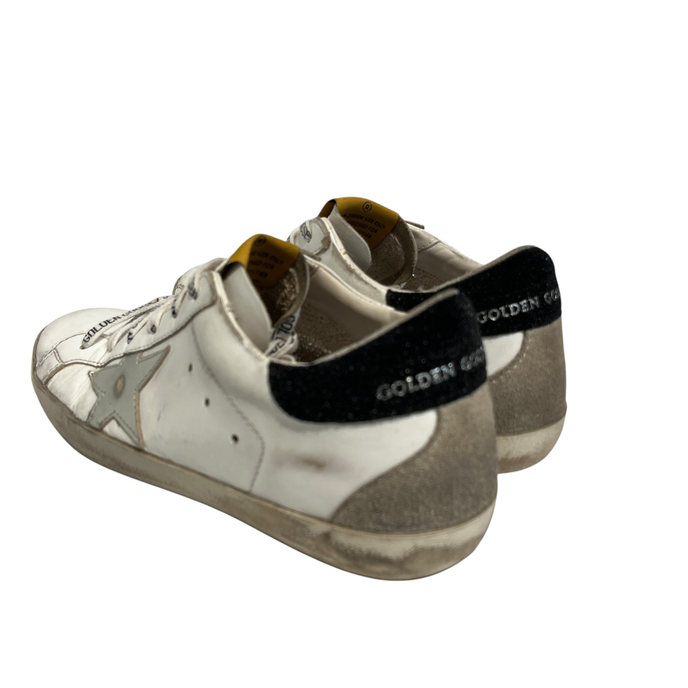 GOLDEN GOOSE/Low-Sneakers/US 6/Cotton/WHT/superstar white silverback view 2