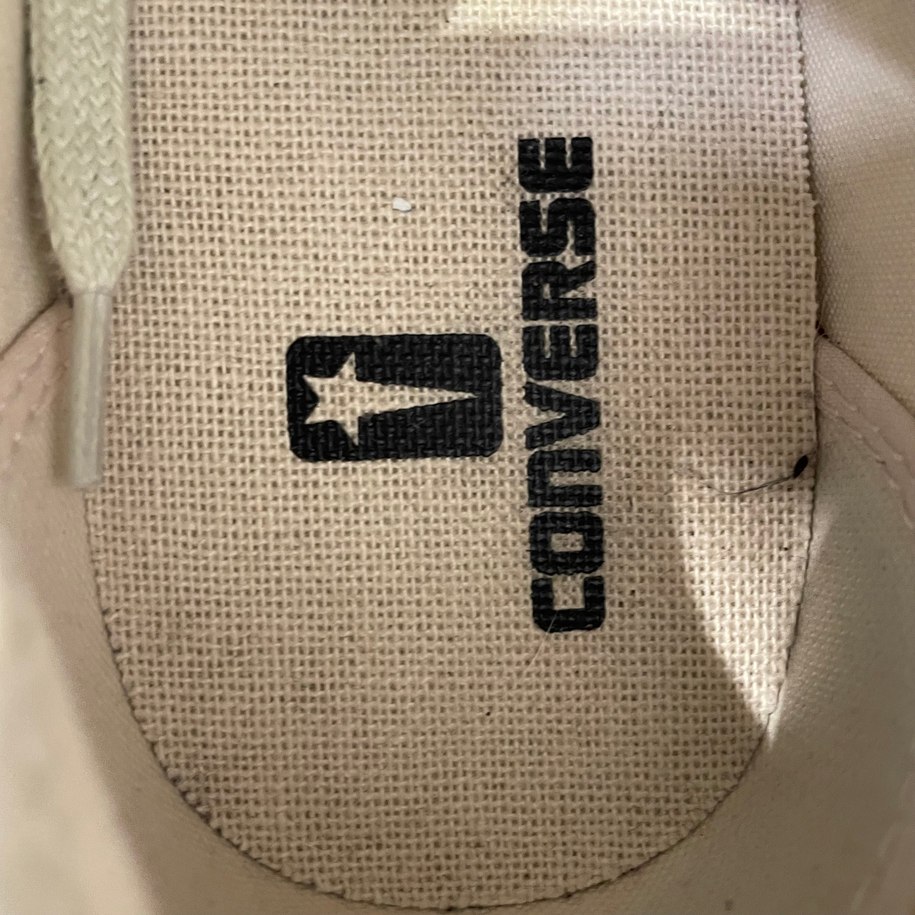 CONVERSE/RICK OWENS DRKSHDW/Low-Sneakers/US 7.5/Cotton/WHT/drkstar ox lily white view 3