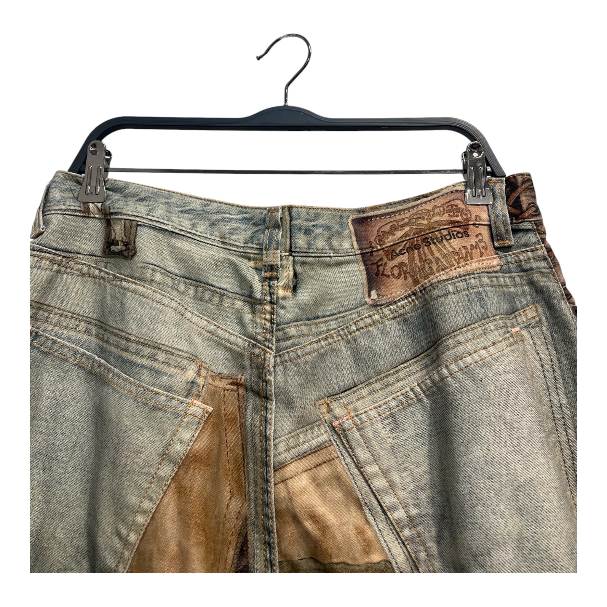 Acne Studios/Pants/50/Cotton/MLT/Graphic/TROMPE L'OEIL DISTRESS DENIM view 5