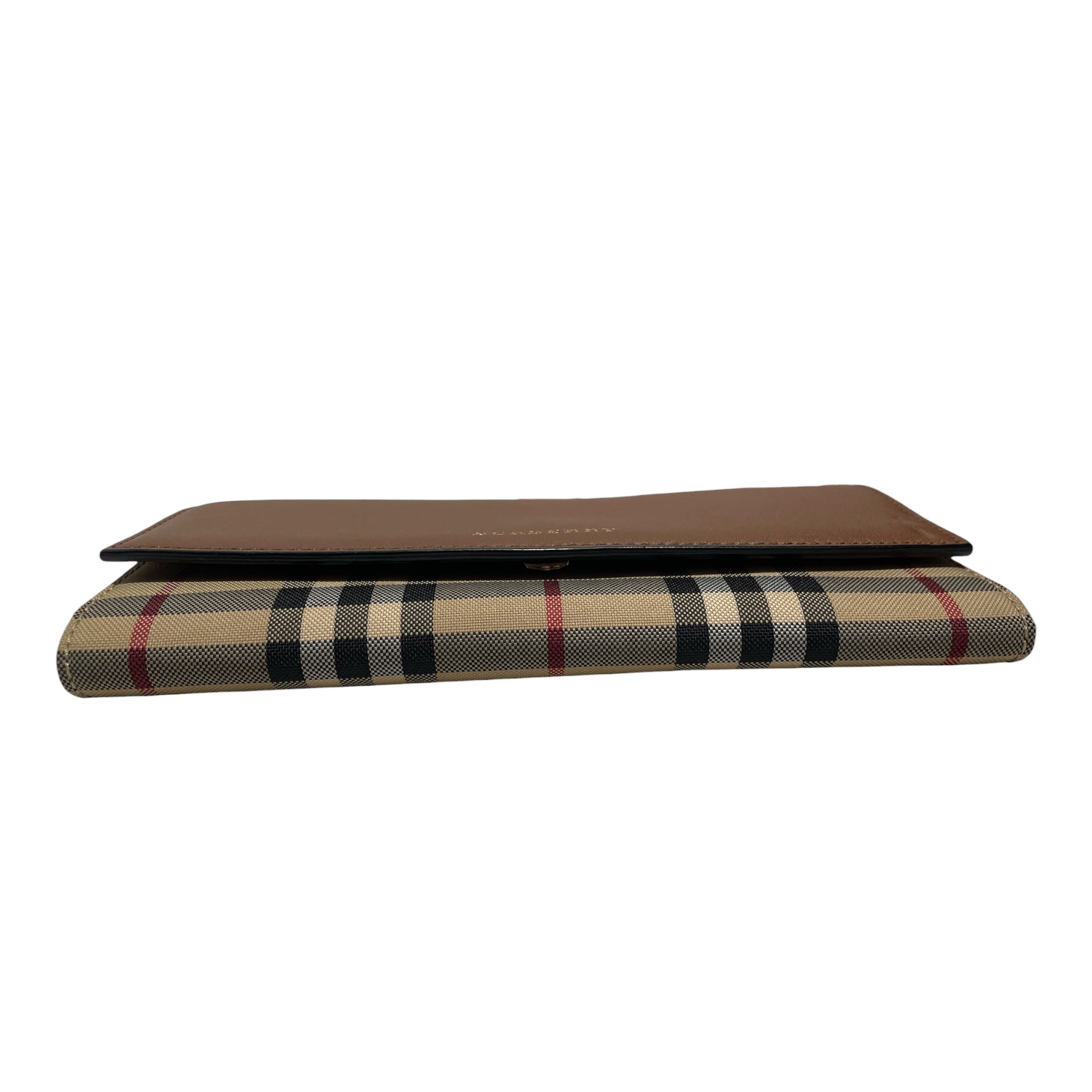 BURBERRY/Cross Body Bag/Plaid/Leather/BRW/Wallet On Chain Bag view 3