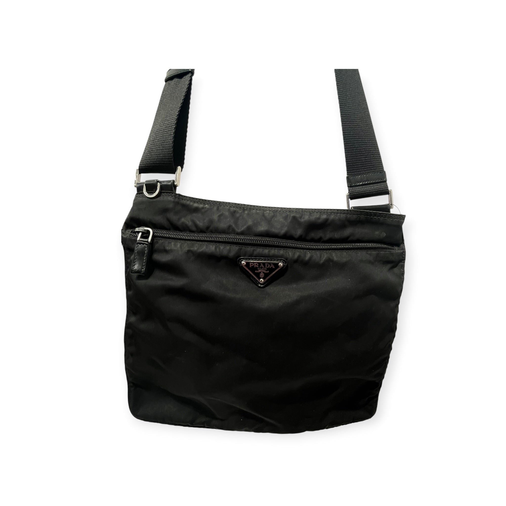 PRADA/Bag/Nylon/BLK/VINTAGE TESSUTO MESSENGER BAG view 3