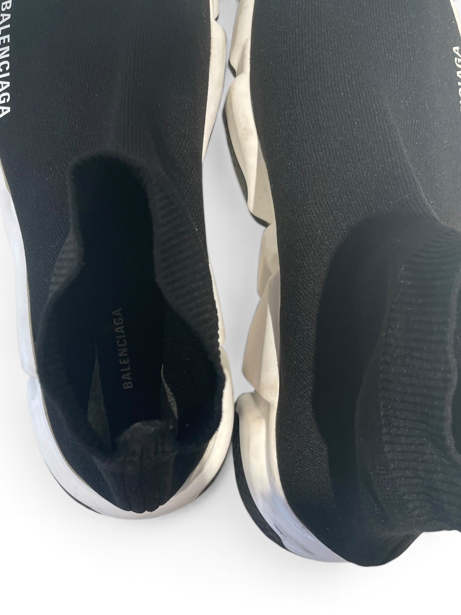 BALENCIAGA/Hi-Sneakers/US 12/Cotton/BLK/speed runners view 3