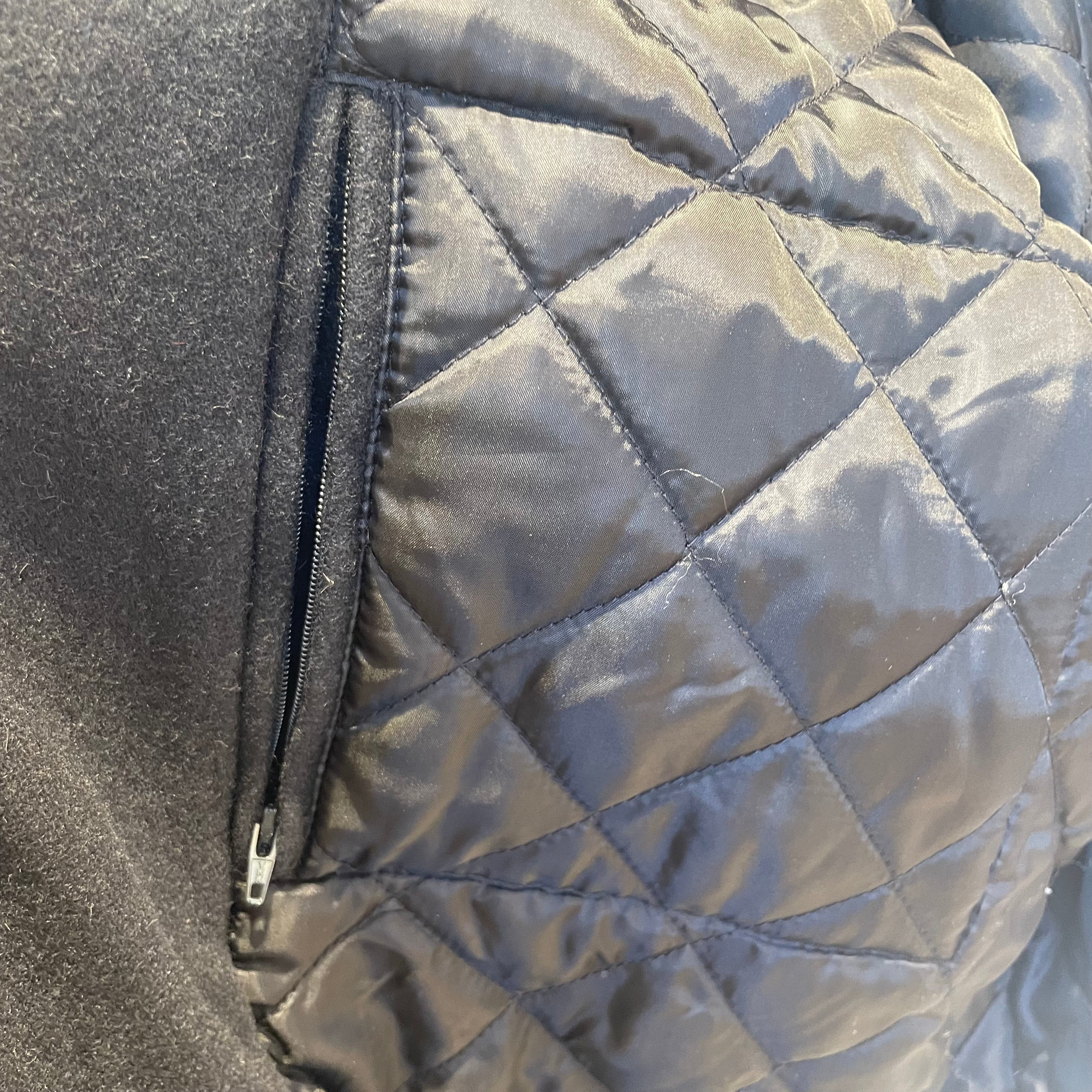 Pelle Pelle/Baseball Jkt/XXL/Wool/BLK/red paw print/cream sleeves view 13