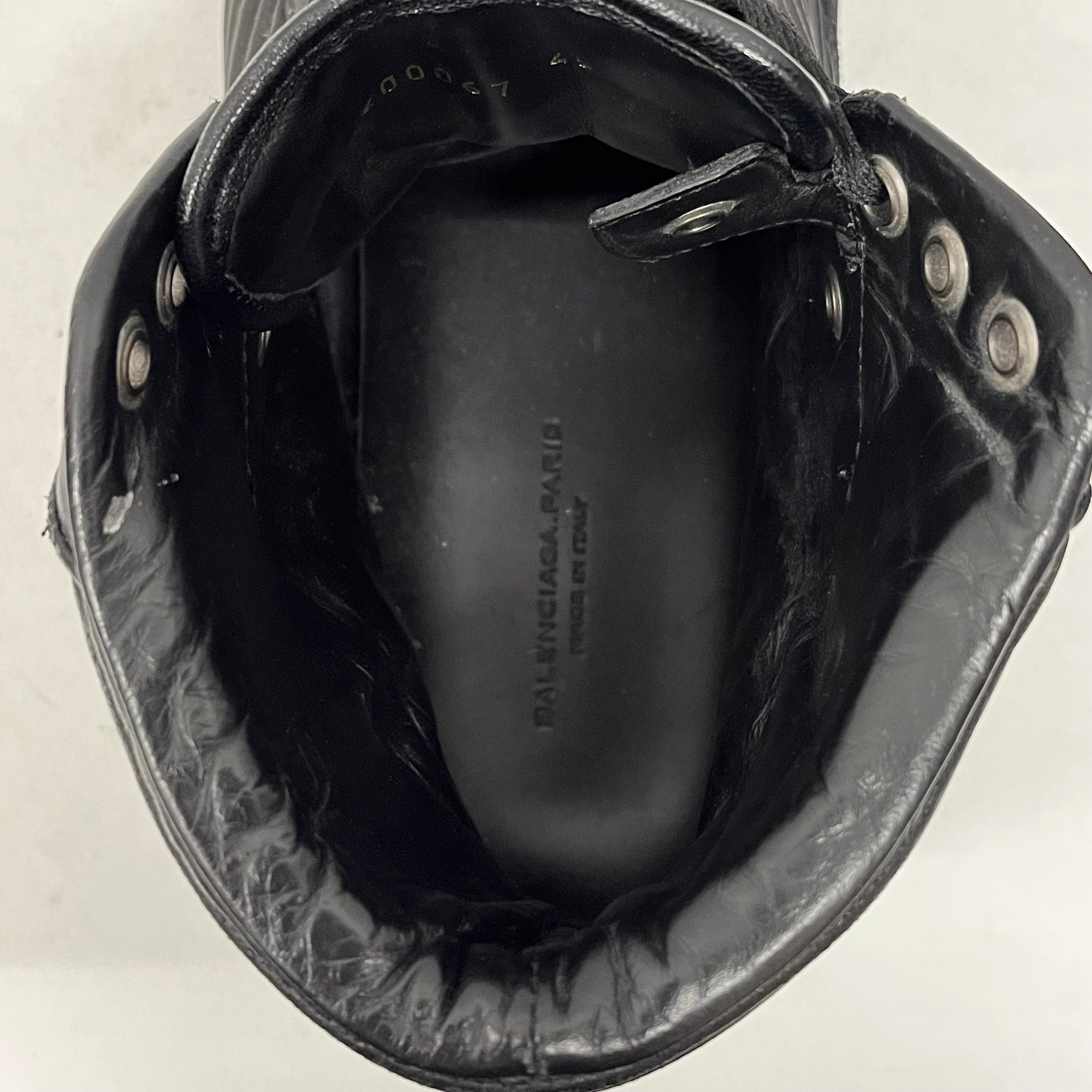 BALENCIAGA/Hi-Sneakers/US 9/Leather/BLK/cotes view 3