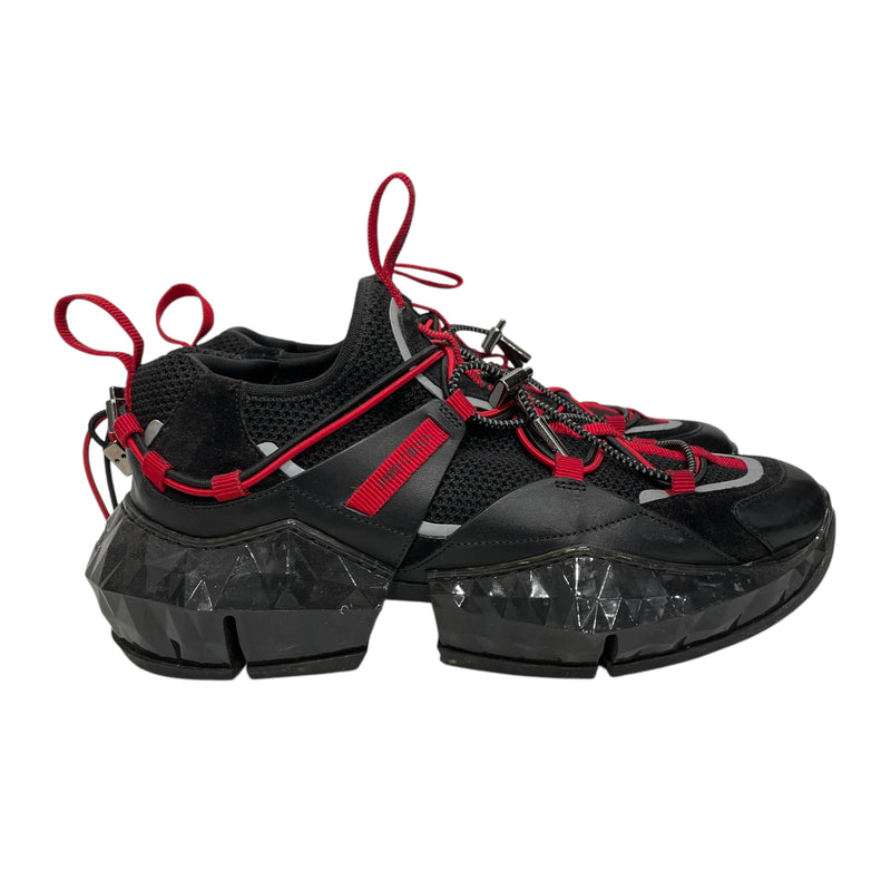 JIMMY CHOO/Low-Sneakers/EU 39/BLK/DIAMOND TRAIL RUNNER BLK/RED