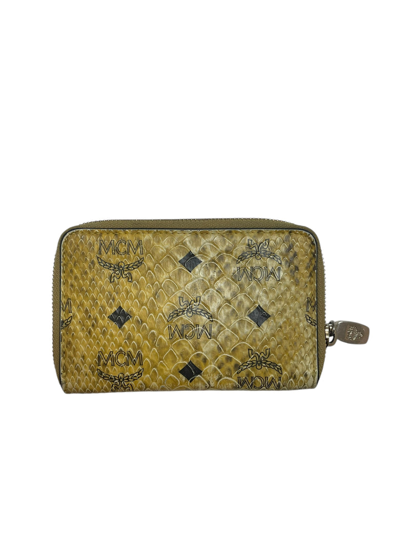 MCM/Wallet/OS/Animal Pattern/Leather/YEL/MONOGRAM