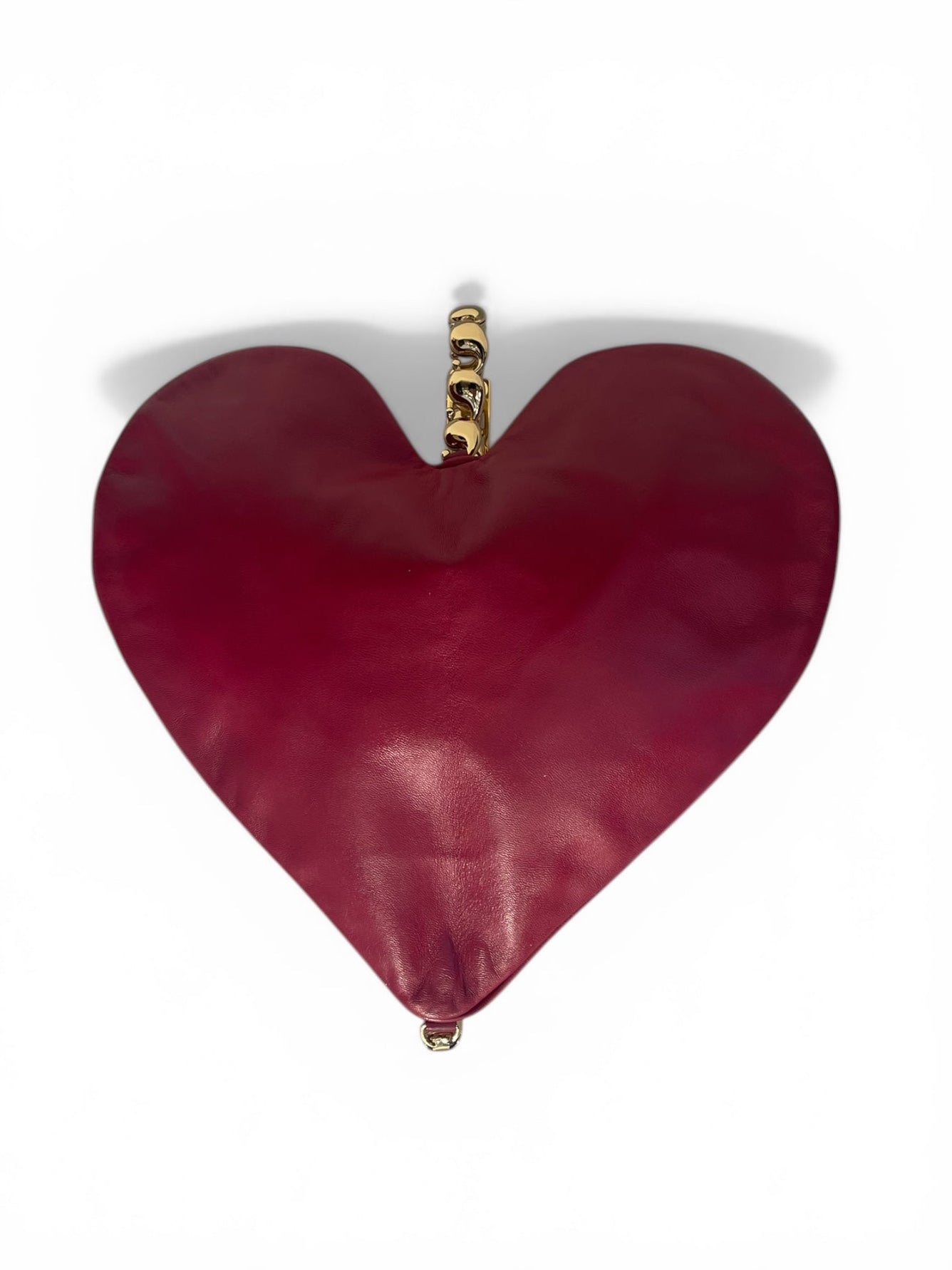 MOSCHINO/Clutch Bag/Leather/RED/Heart-Shaped Gold view 5