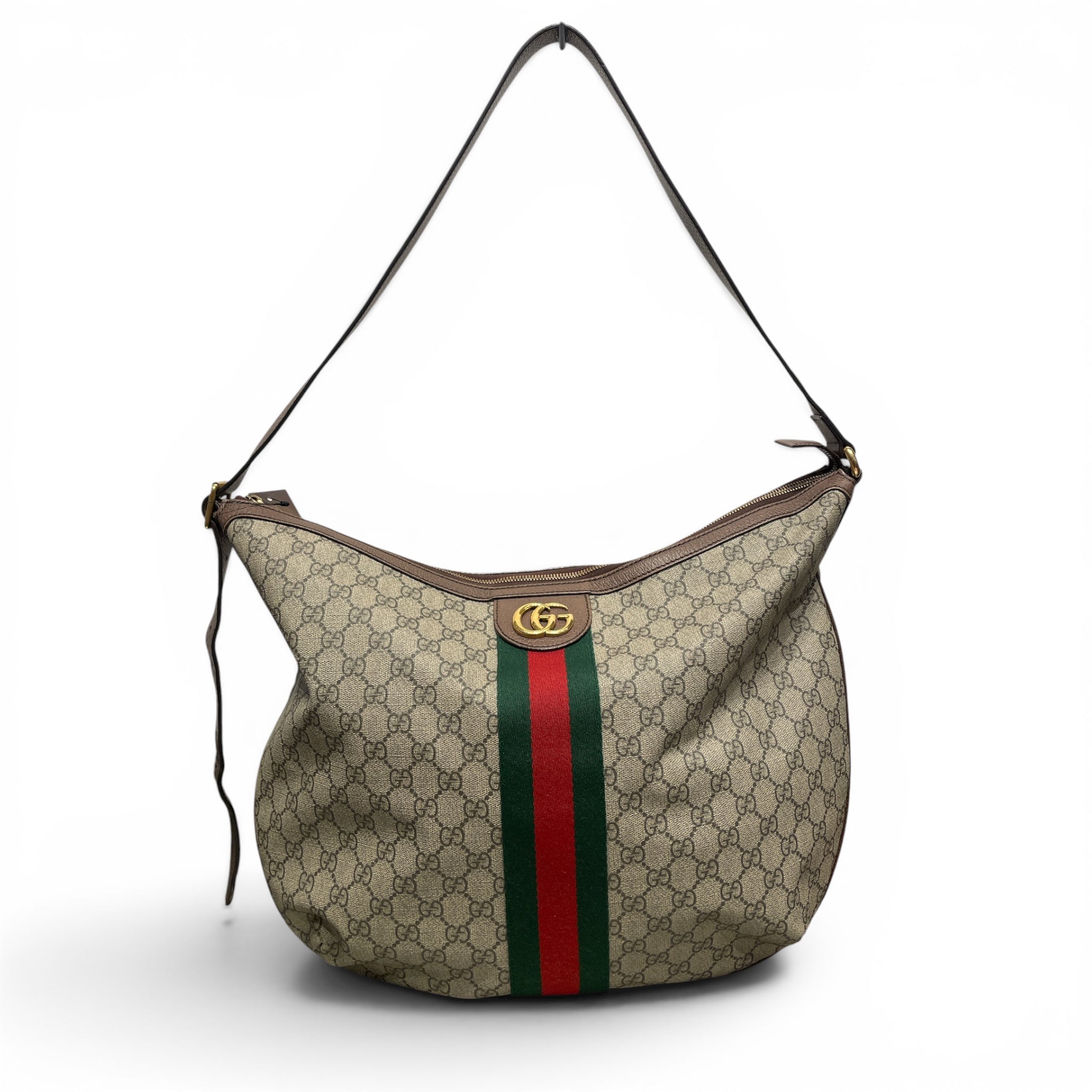 GUCCI/Bag/Monogram/Leather/BEG/half moon view 1