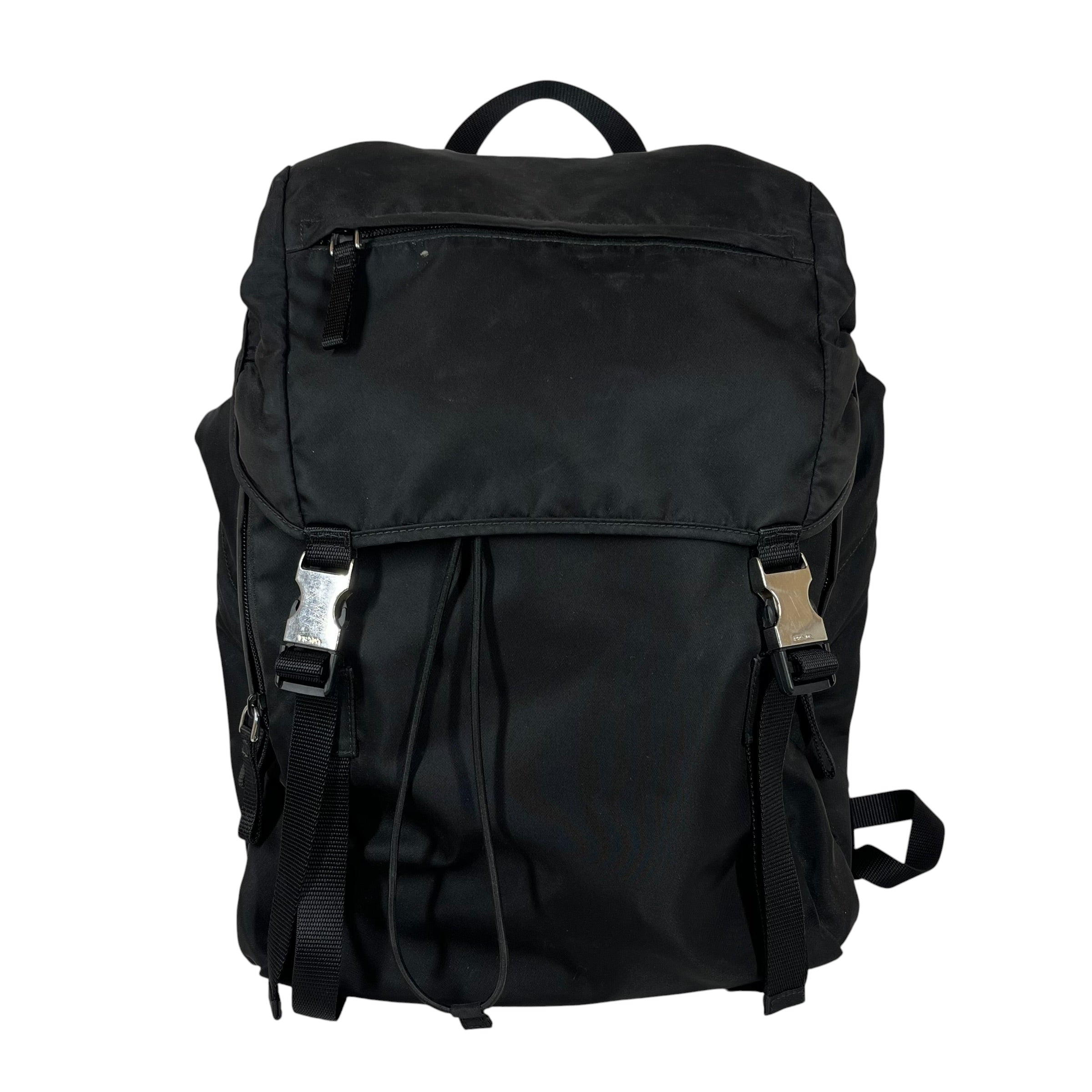 PRADA/Backpack/Nylon/BLK/NYLON CINCH BACKPACK view 1