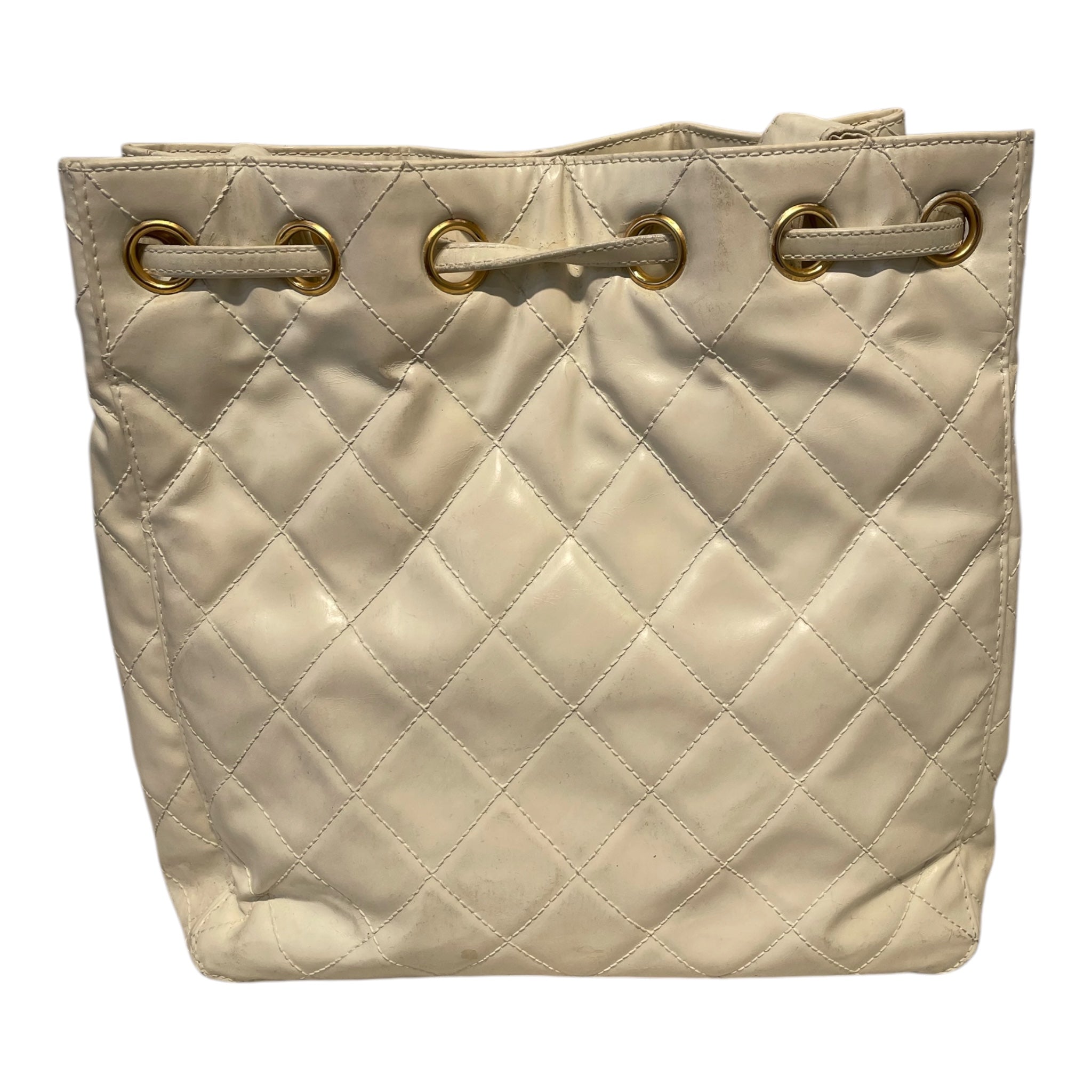 CHANEL/Basket Bag/Leather/WHT/VINTAGE CHANEL  98-96 view 4