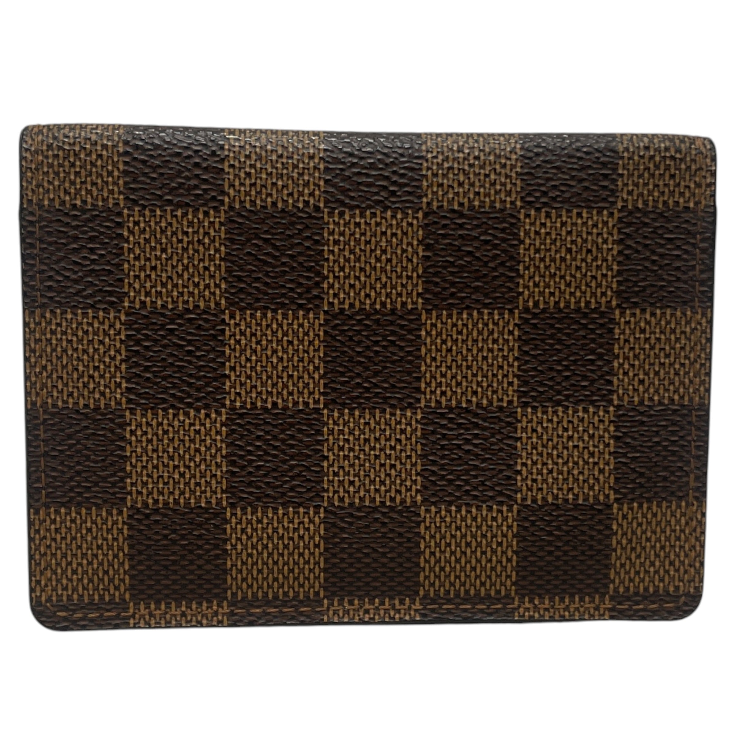 LOUIS VUITTON/Wallet/Leather/BRW/L's/DAMIER CHECK CARDHOLDER view 2