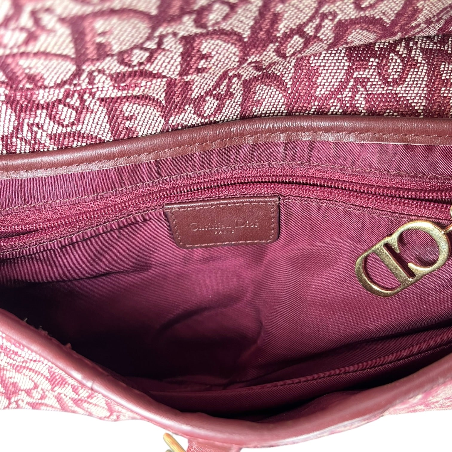Christian Dior/Hand Bag/Monogram/Cotton/BRD/Saddle Bag view 5