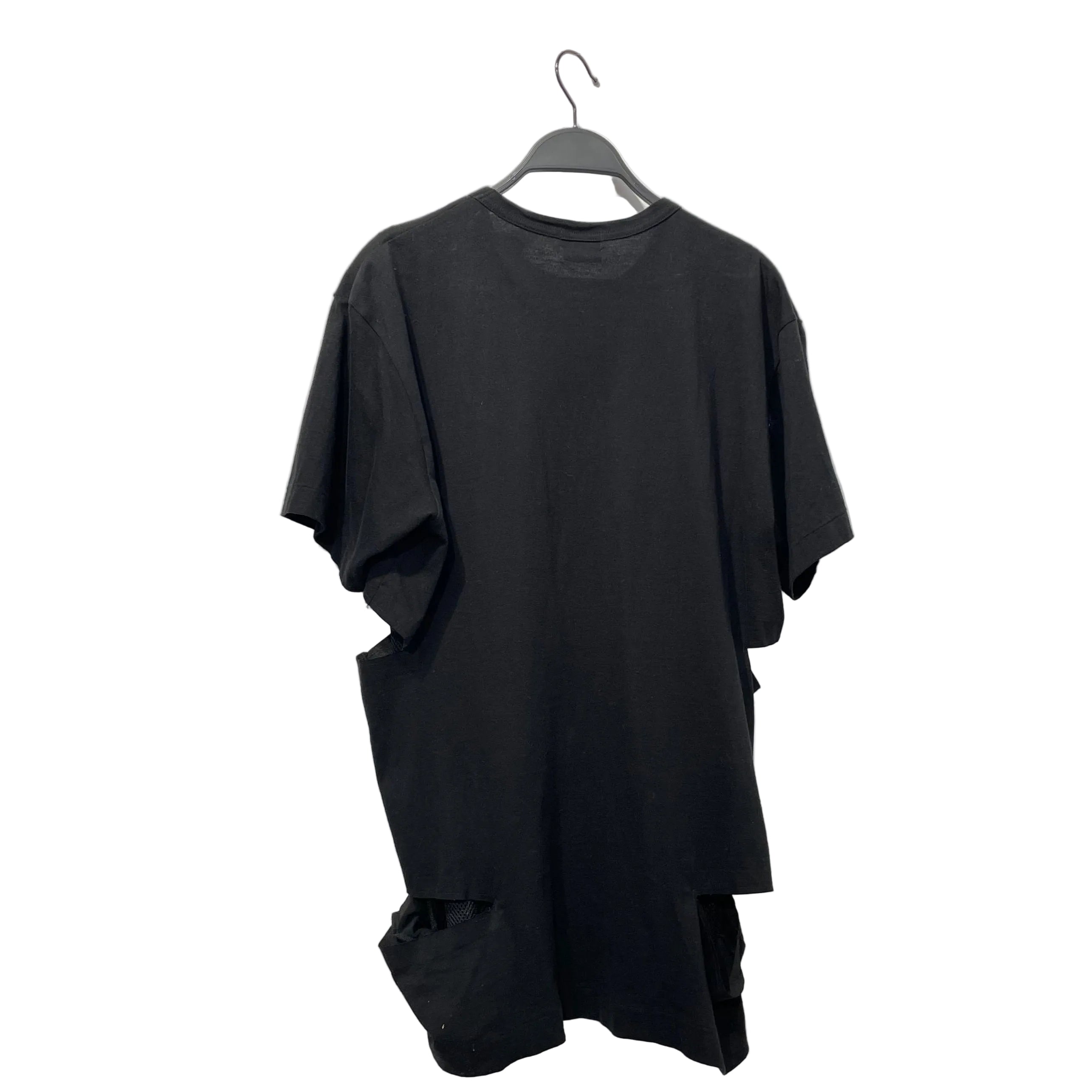 COMME des GARCONS HOMME PLUS/T-Shirt/L/Cotton/BLK/Mesh Slip Shirt PQ-T024 view 2