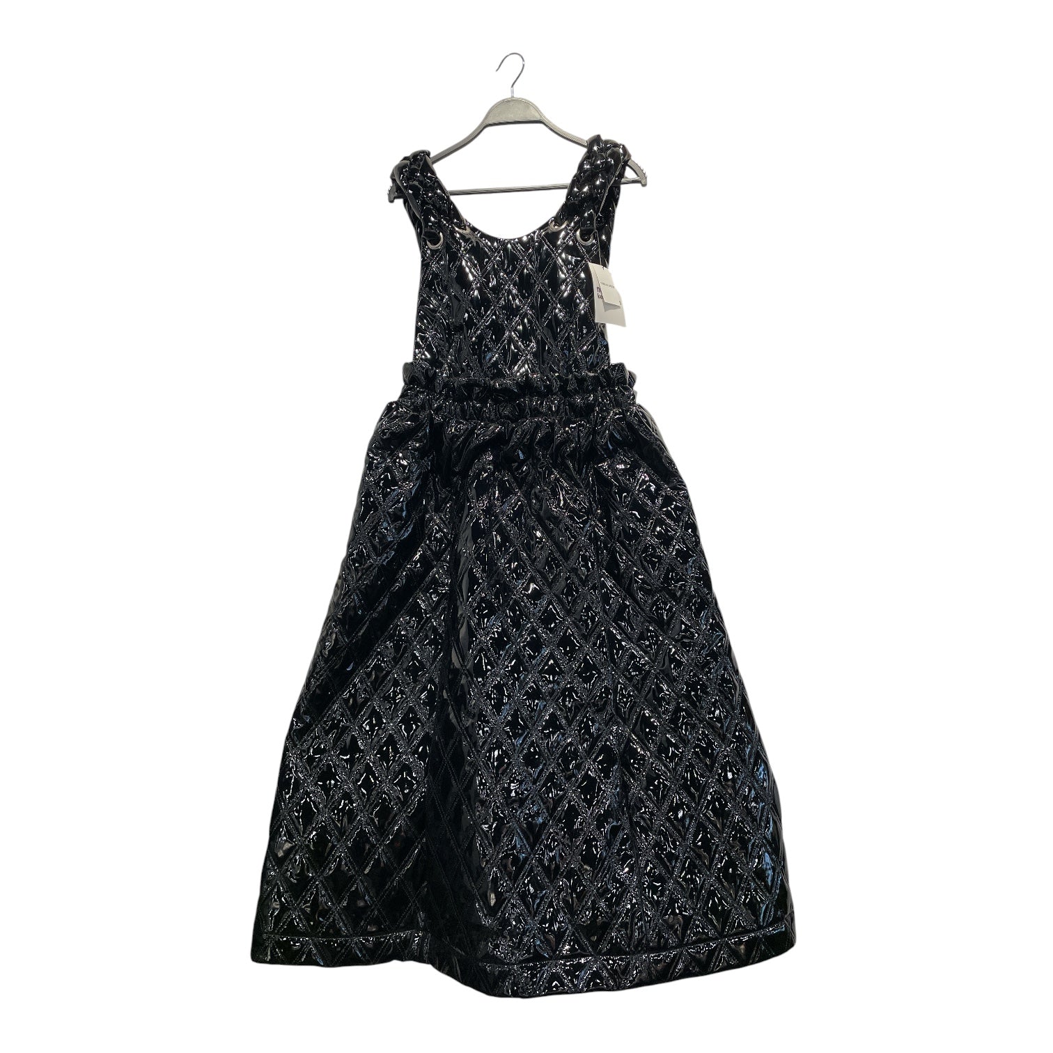 noir kei ninomiya/Dress/S/Polyester/BLK/ENAMEL QUILT SUSPENDER DRESS view 1