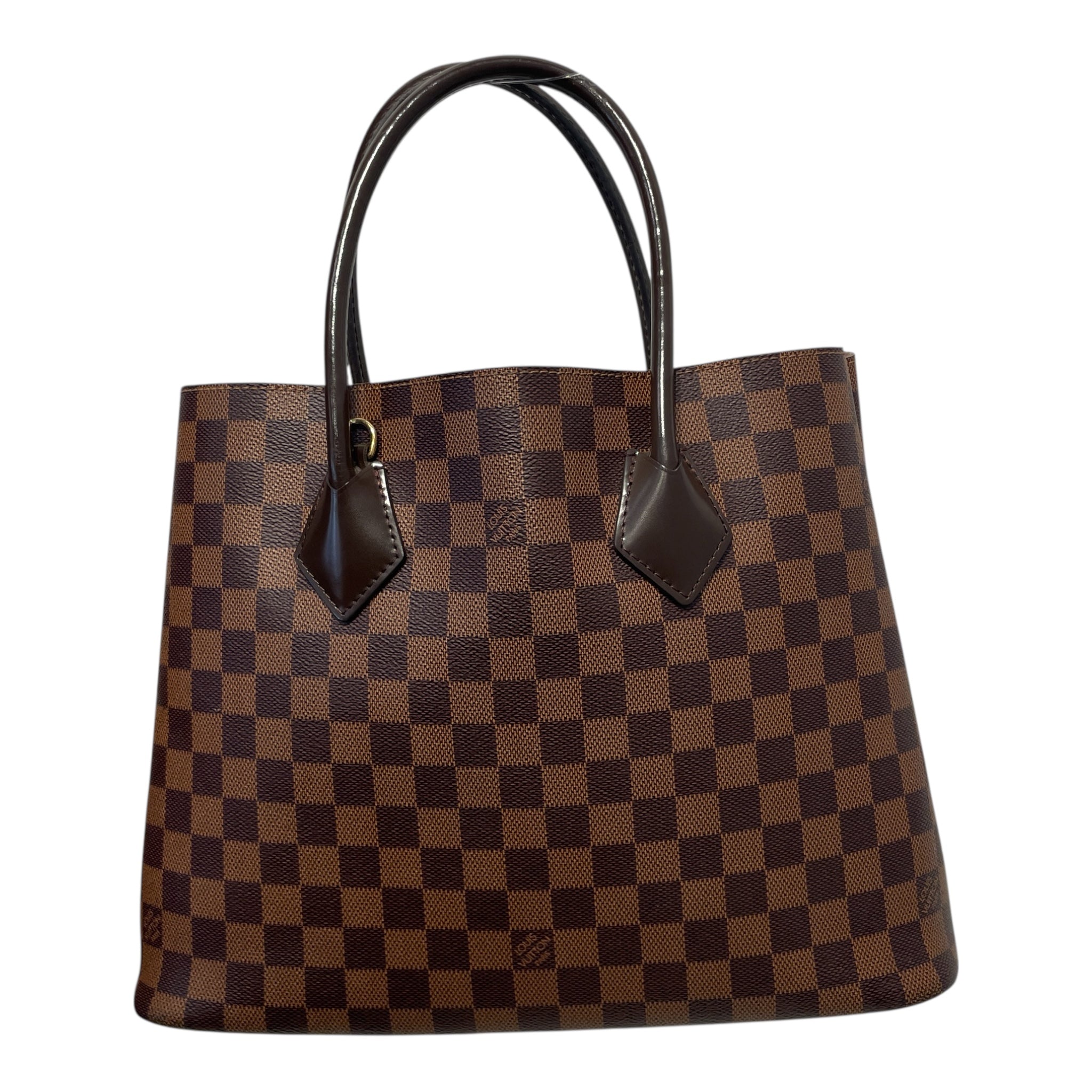 LOUIS VUITTON/Tote Bag/Gingham Check/Leather/BRW/DAMIER/KENSINGTON view 2