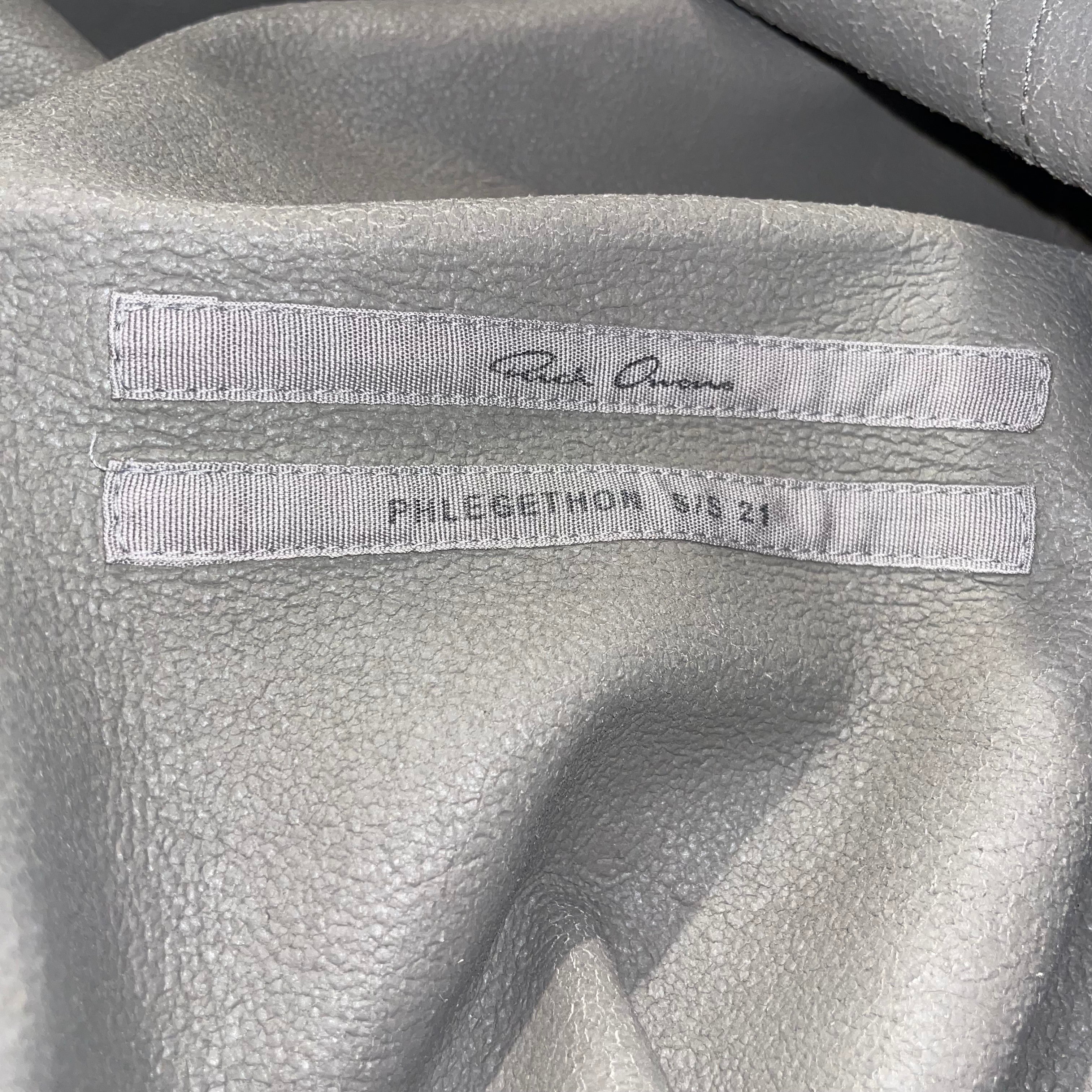 Rick Owens/Vest/52/Gray/Cowhide/RU21S6776-LC view 3