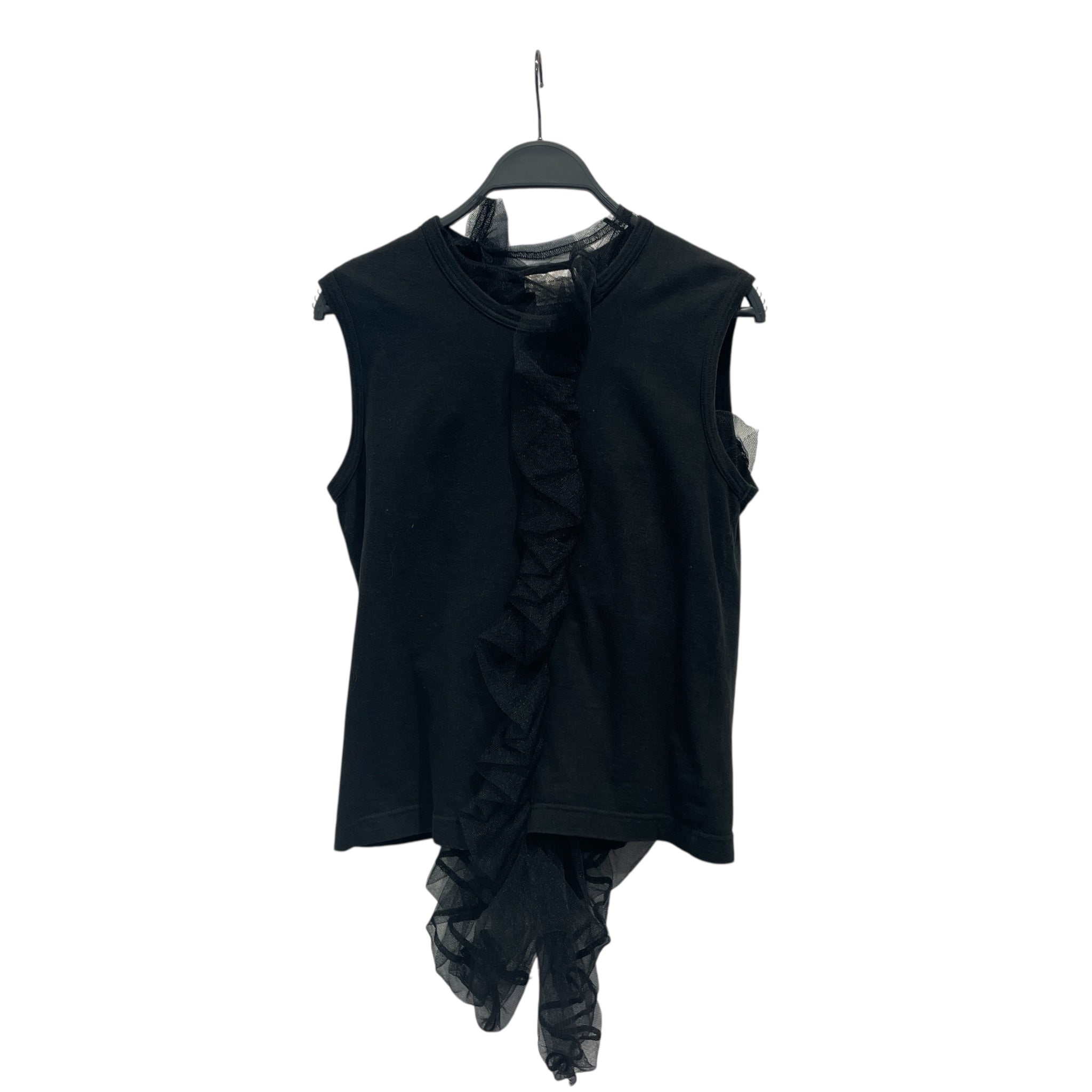 COMME des GARCONS/T-Shirt/M/Cotton/BLK/2007 BLACK TOP W TULLE DETAILS view 1