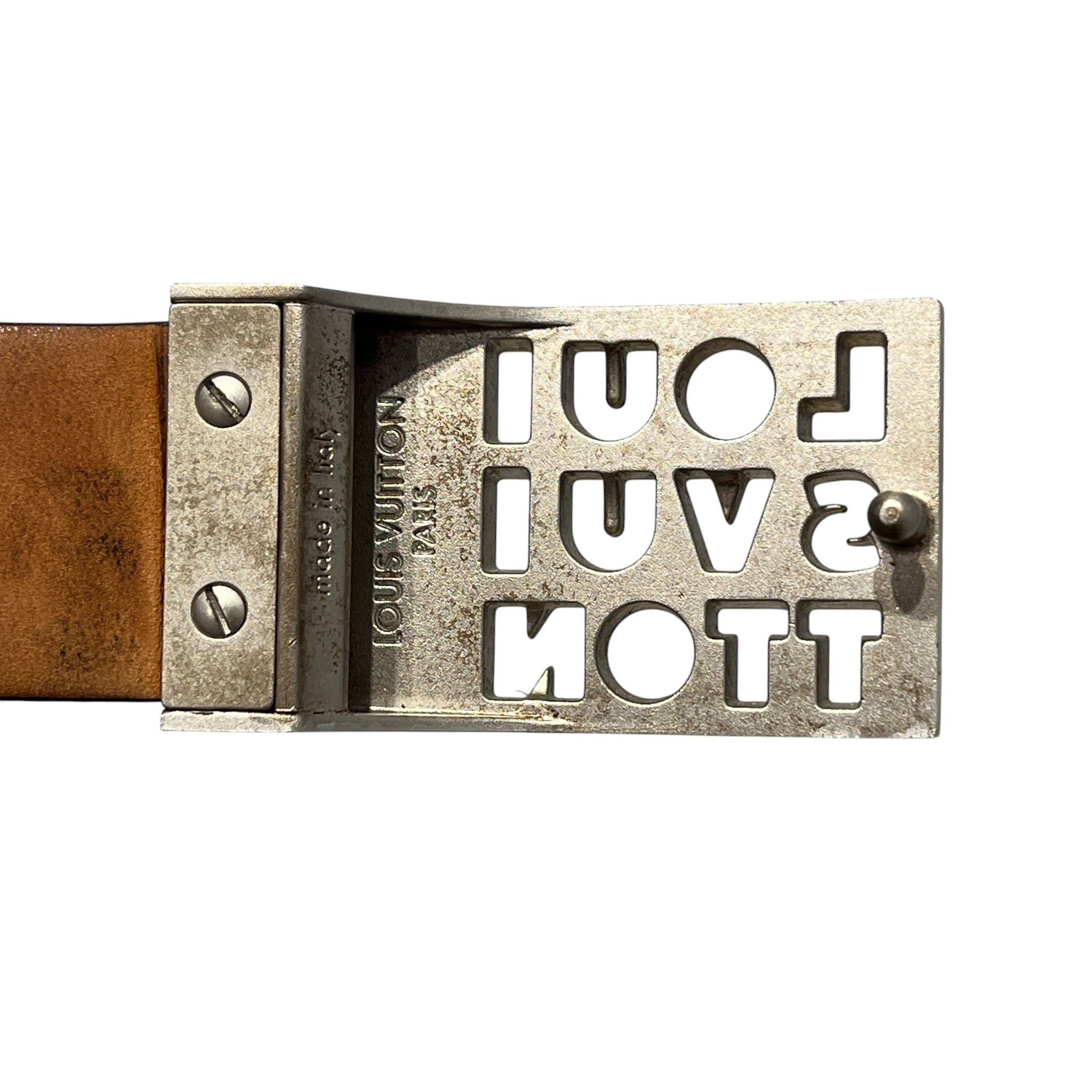 LOUIS VUITTON/Belt/Monogram/Leather/BRW/M's/Ceinture LST 80cm Damier Ebene view 6