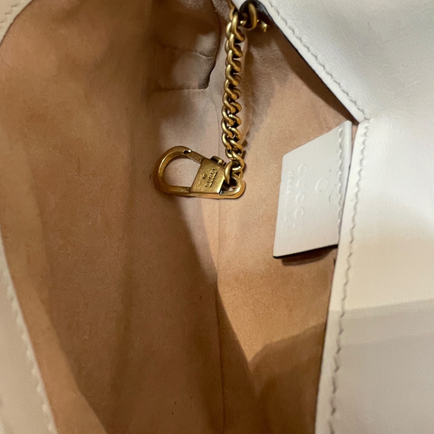 GUCCI/Cross Body Bag/Leather/CRM/marmont mini view 6
