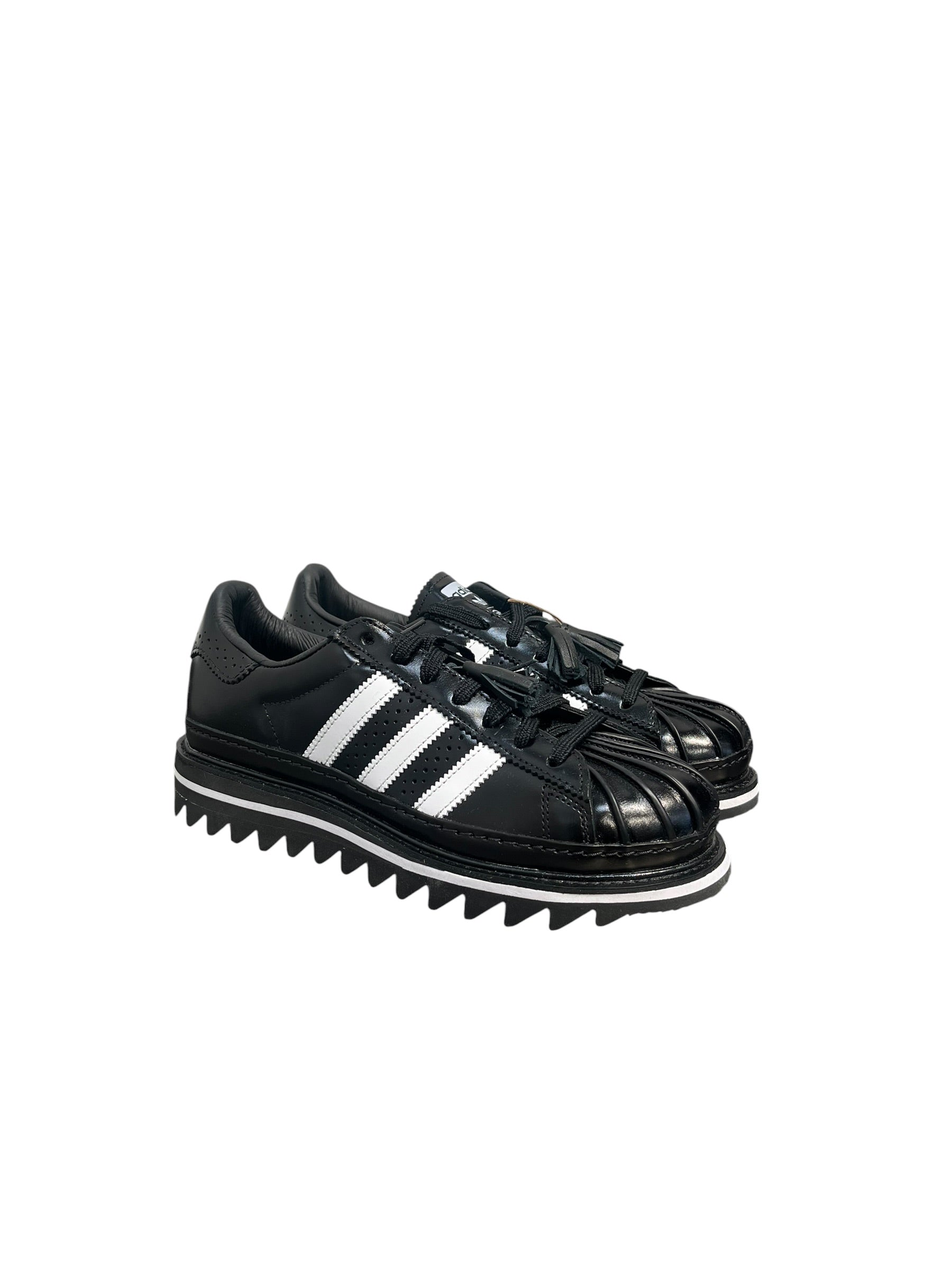 adidas/CLOT(CLOTAPPAREL)/Low-Sneakers/US 7/Leather/BLK/CREEPER TYPE SOLE view 2
