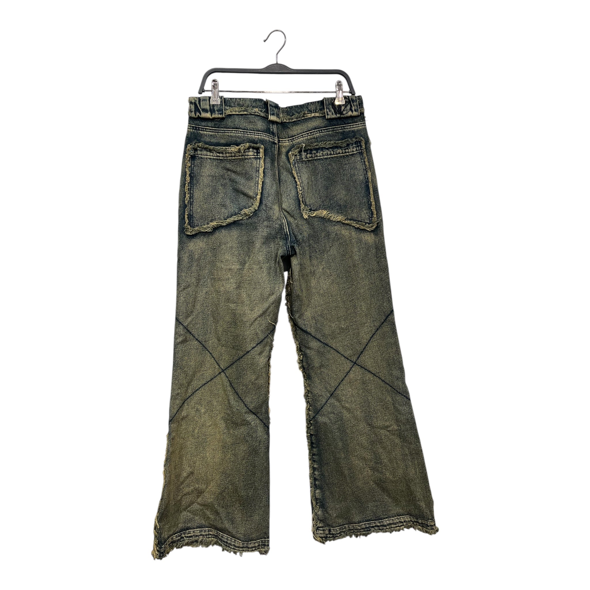NO/FAITH STUDIOS/Straight Pants/L/Cotton/IDG/Button Fly/flared denim view 2