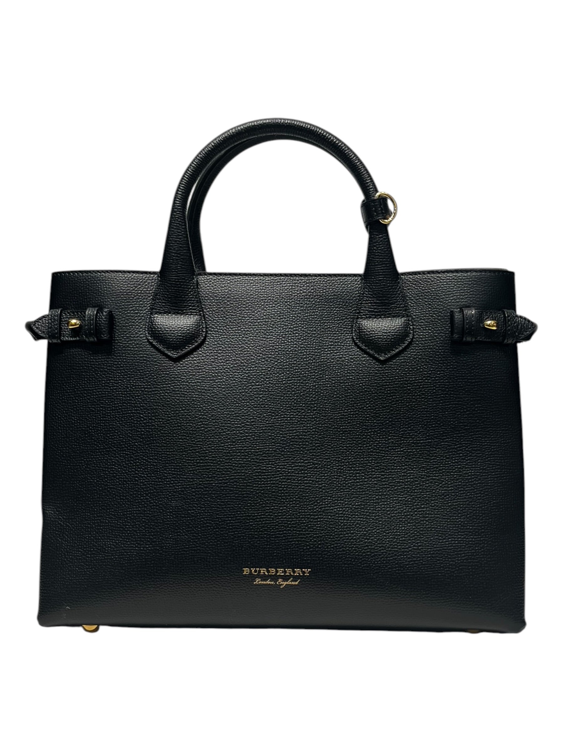 BURBERRY LONDON/Cross Body Bag/Plaid/Leather/BLK/ view 1