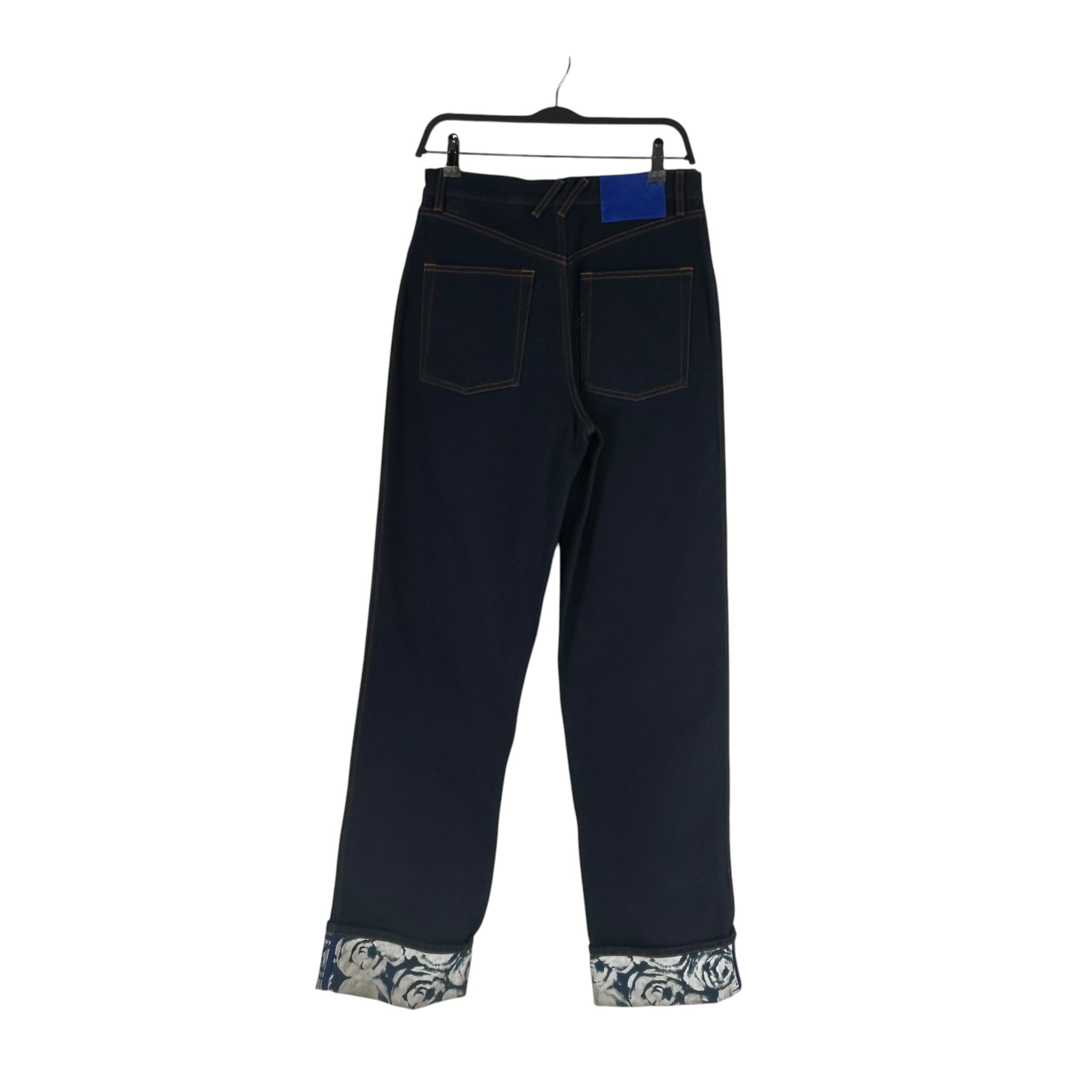 BURBERRY LONDON/Straight Pants/27/Denim/BLU/LOGO PATCH DENIM ROSE view 2