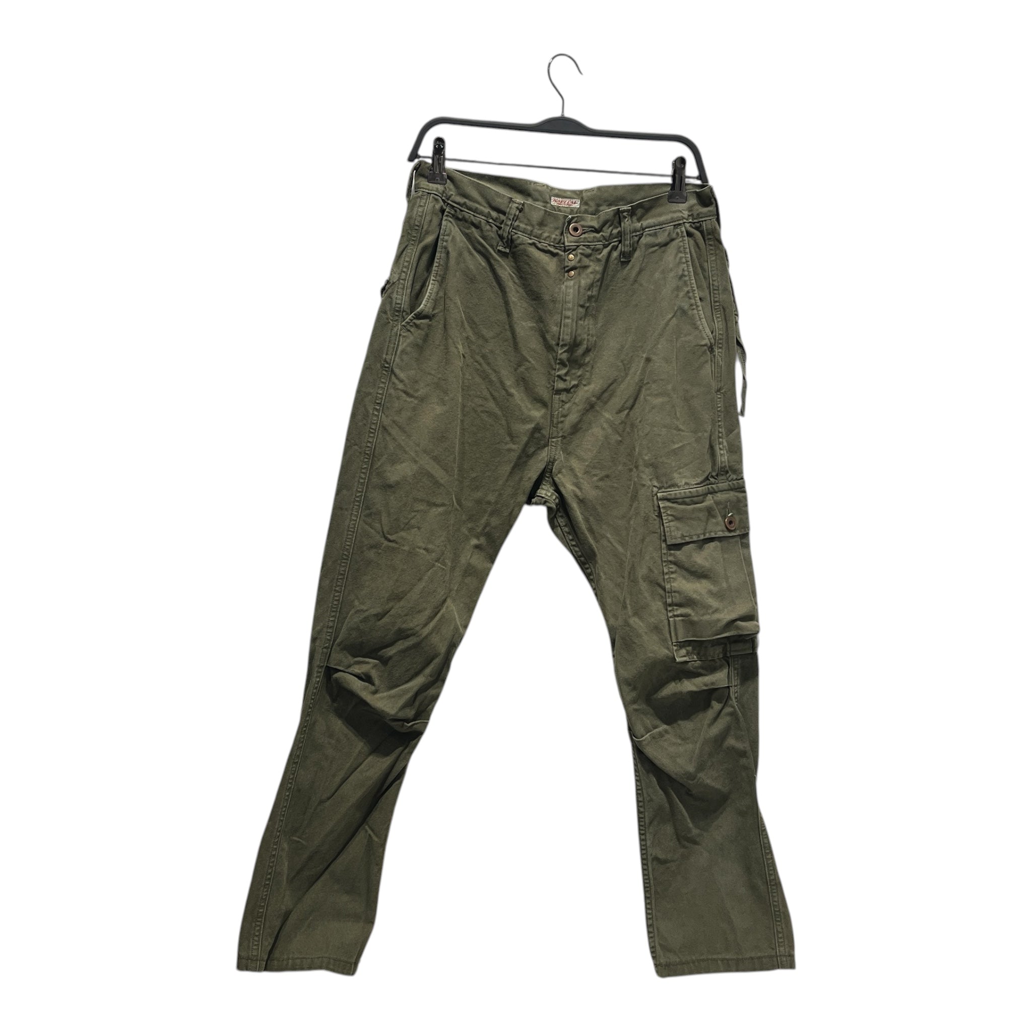 KAPITAL/Skinny Pants/30/Cotton/KHK/cargo straps view 1