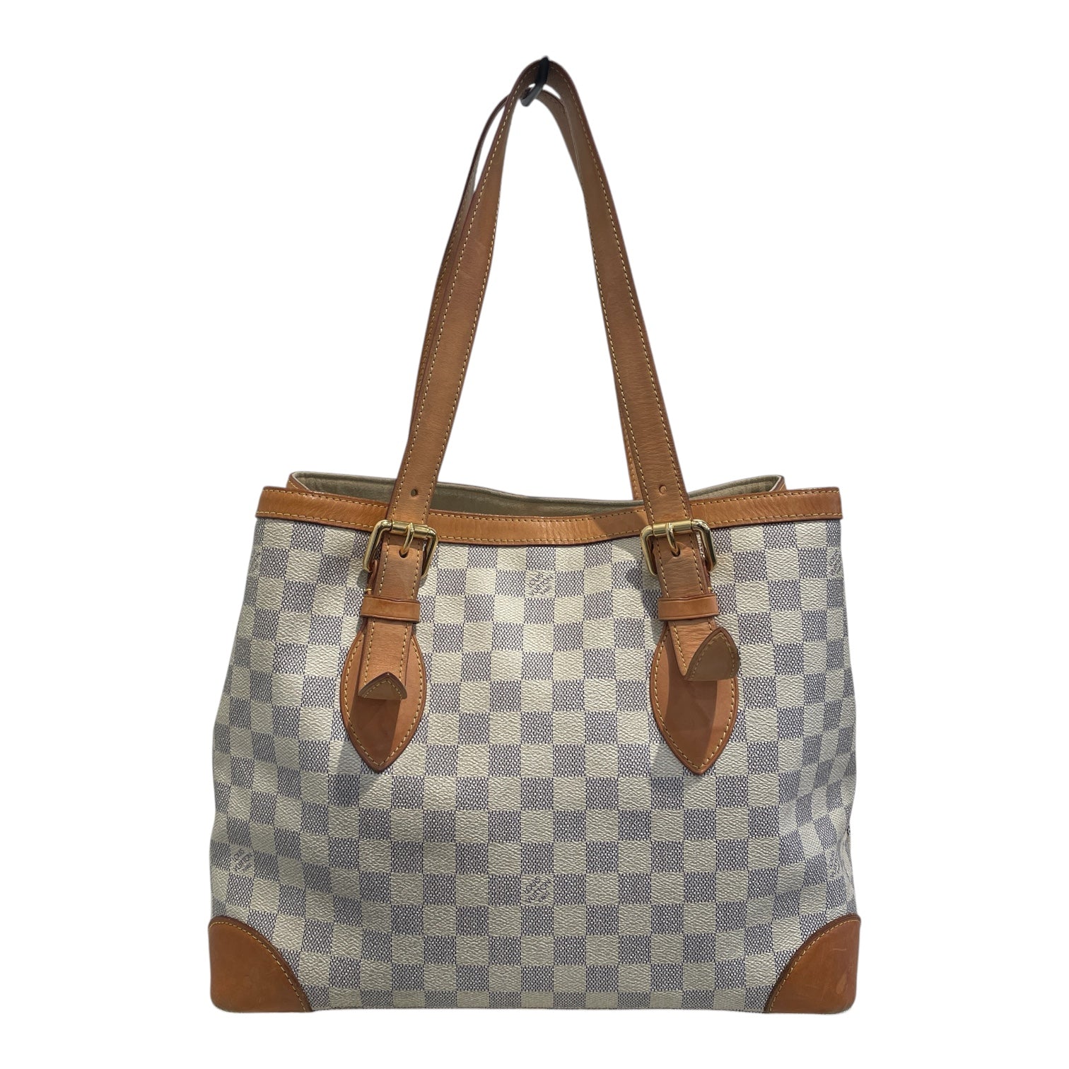 LOUIS VUITTON/Hand Bag/Monogram/Leather/CRM/DAMIER AZUR HAMPSTEAD MM view 2