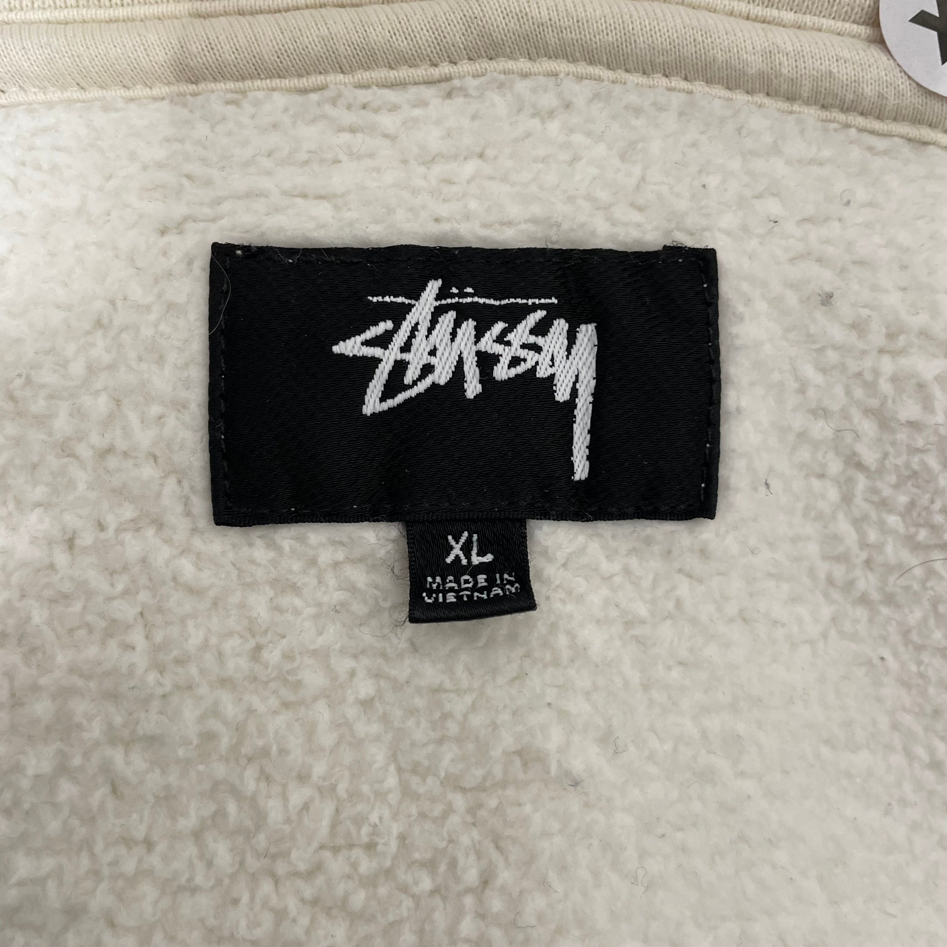 STUSSY/Hoodie/XL/Cotton/CRM/fleece heavy hoodie view 3