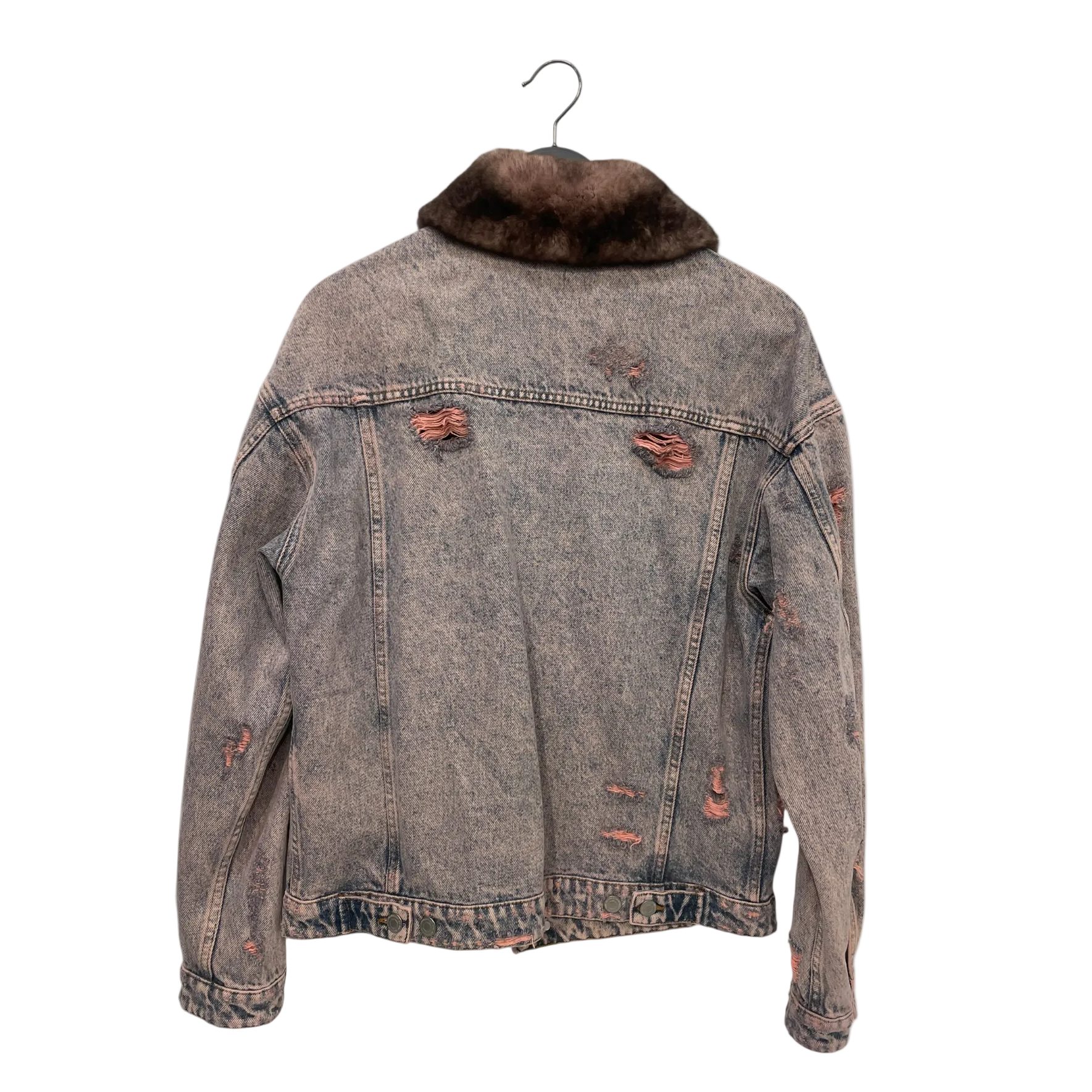 alchemist/Denim Jkt/XS/Denim/BLU/fur collar jacket view 2