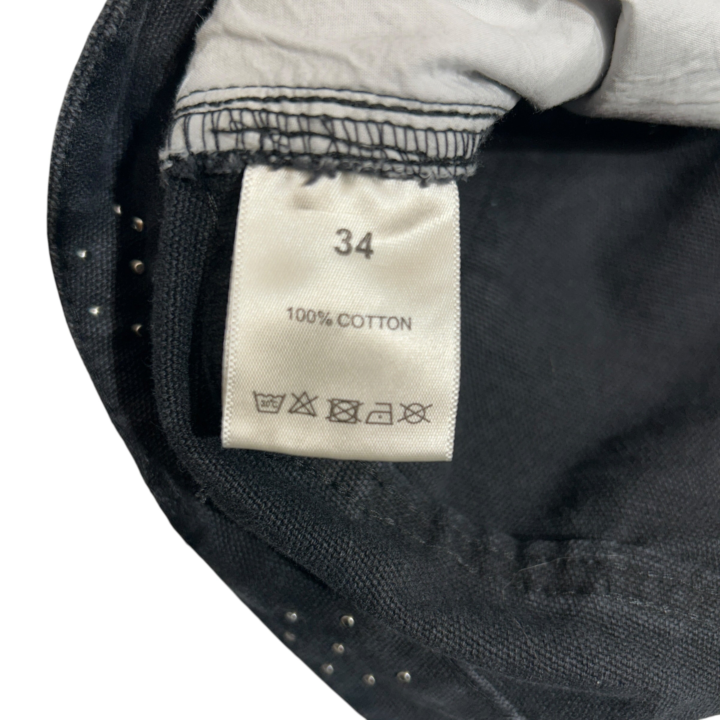 vale/Carpenter Pants/34/Denim/BLK/Distressed/bejeweled view 3