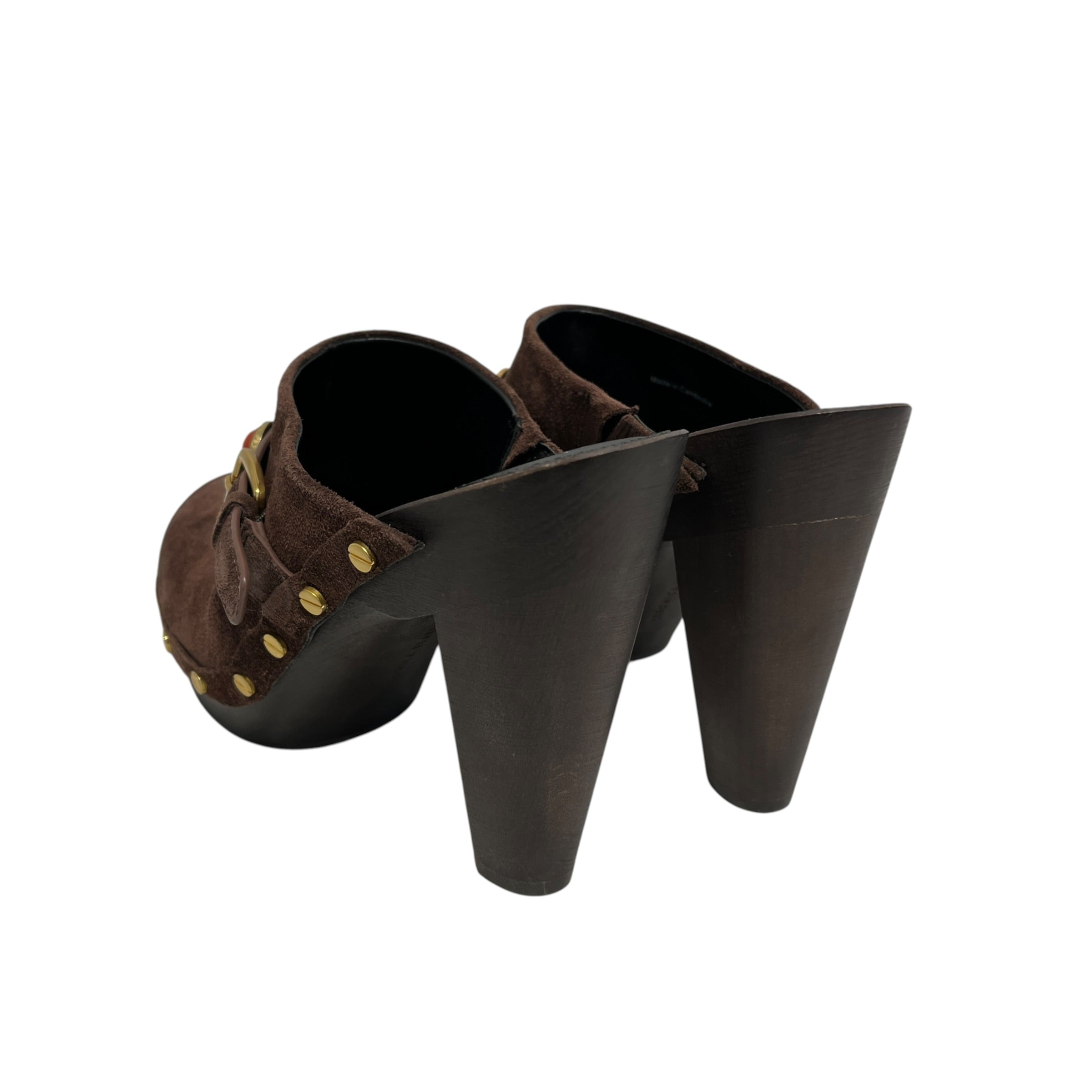 VERONICA BEARD/Heels/US 8.5/Suede/BRW/Gold Rivets Around bottoms view 2