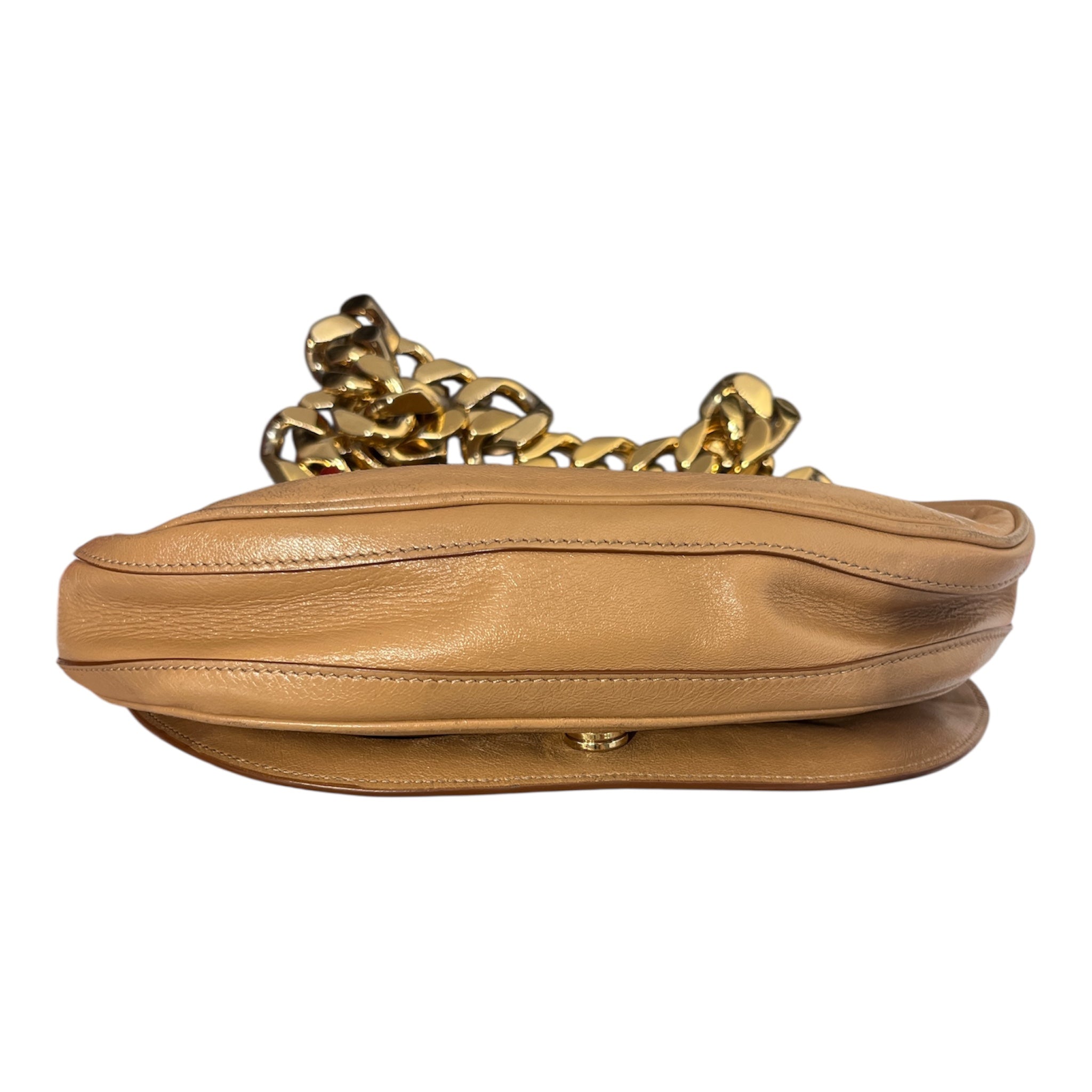 BURBERRY/Hand Bag/Leather/BEG/gold links view 3