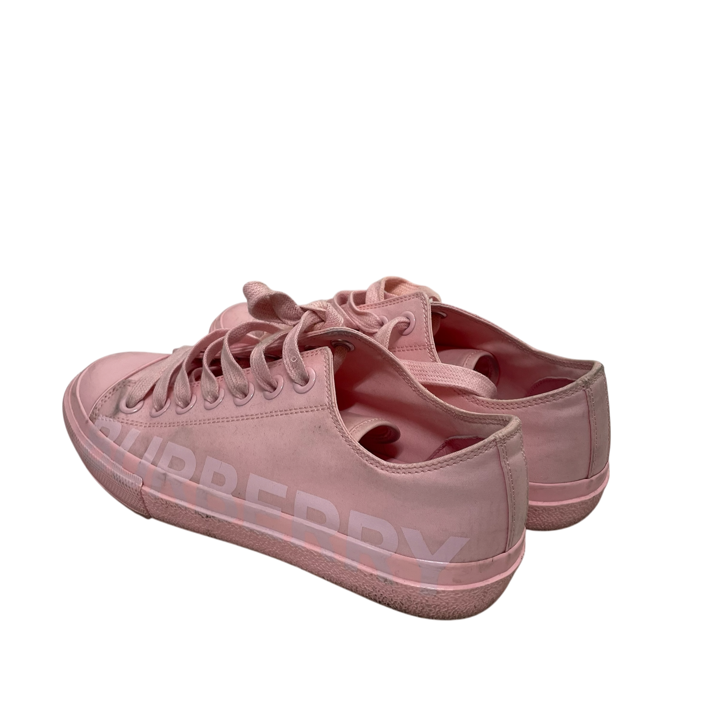 BURBERRY LONDON/Low-Sneakers/US 7.5/Cotton/PNK/larkhall low top sneaker view 2