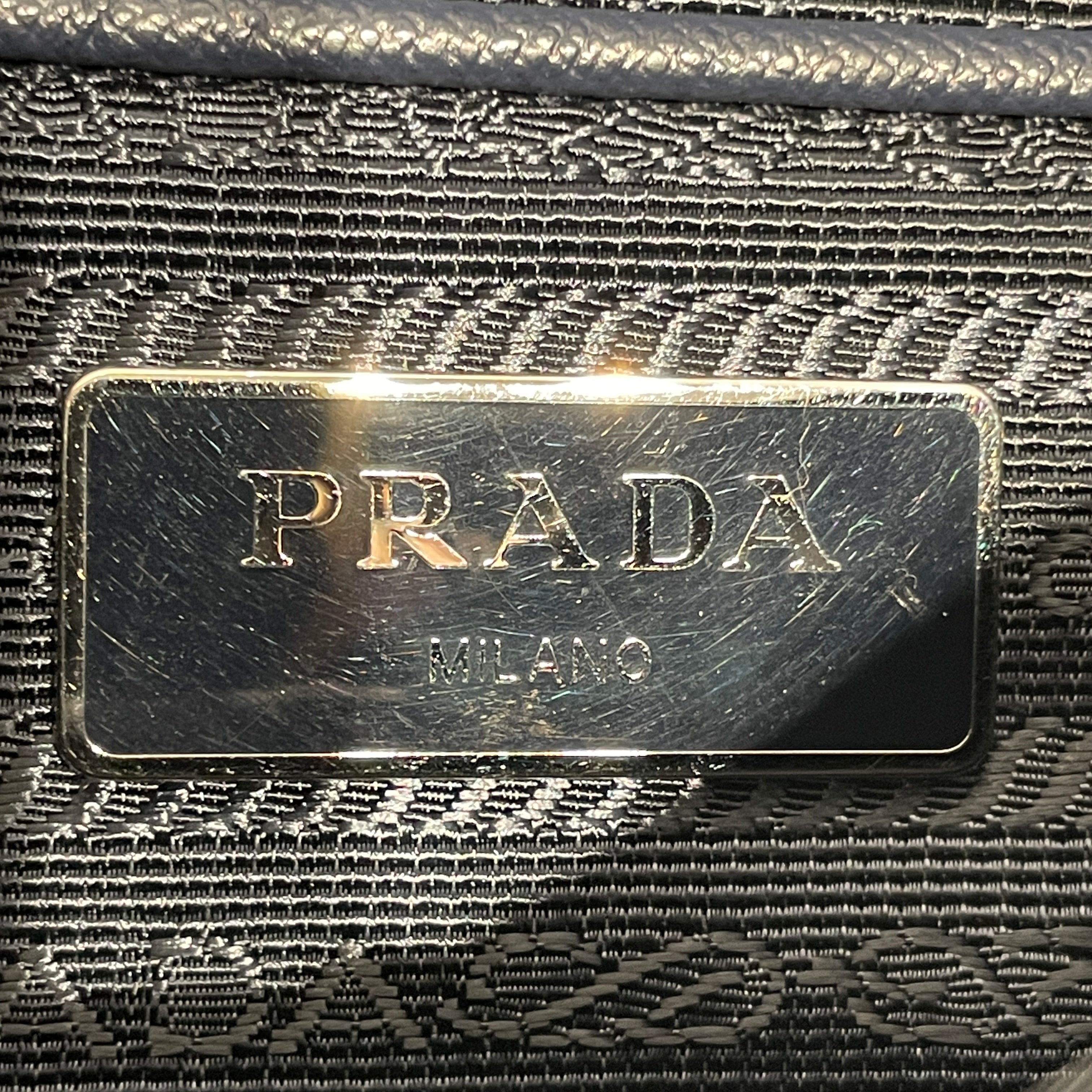 PRADA/Hand Bag/Monogram/Polyester/BLU/tessuto view 5