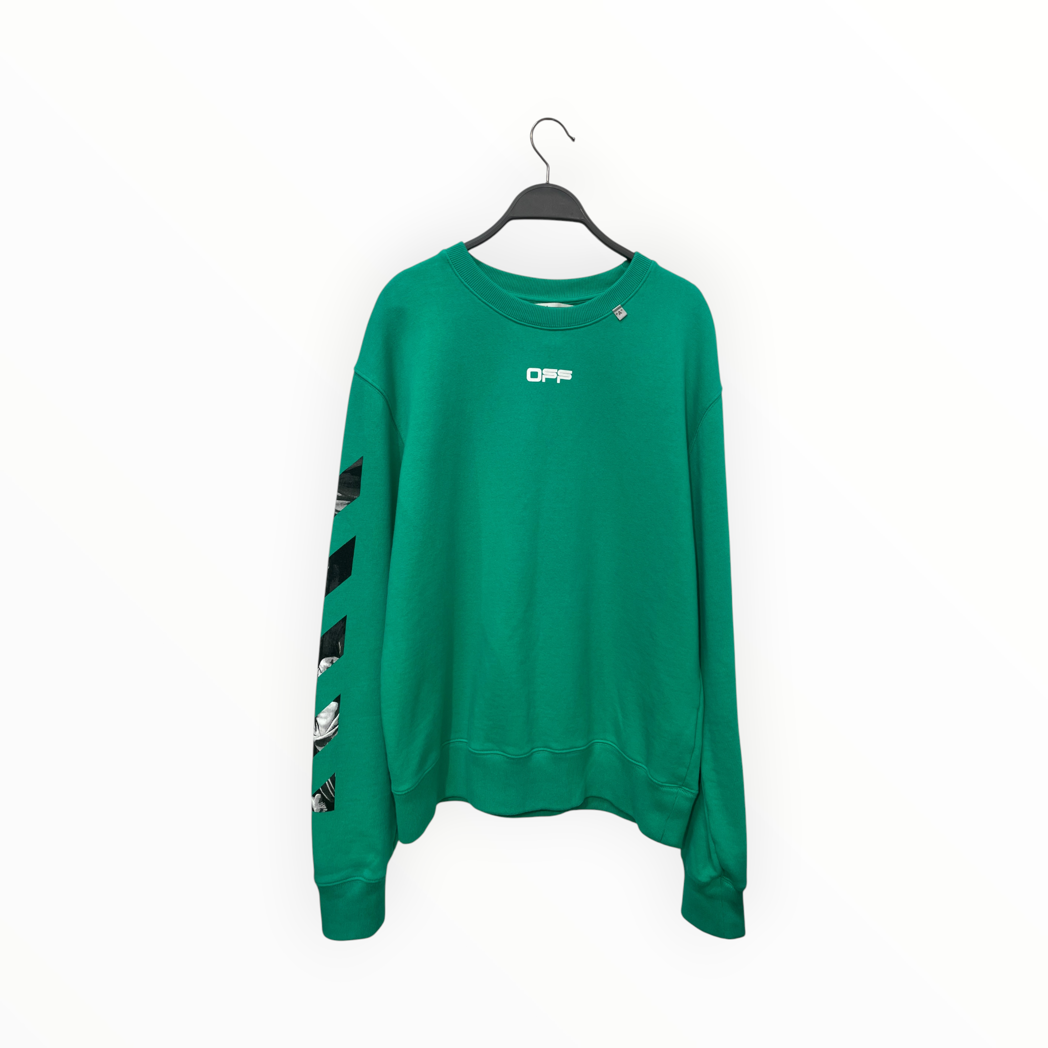 OFF-WHITE/Sweatshirt/L/Graphic/Cotton/GRN/CARAVAGIO view 1